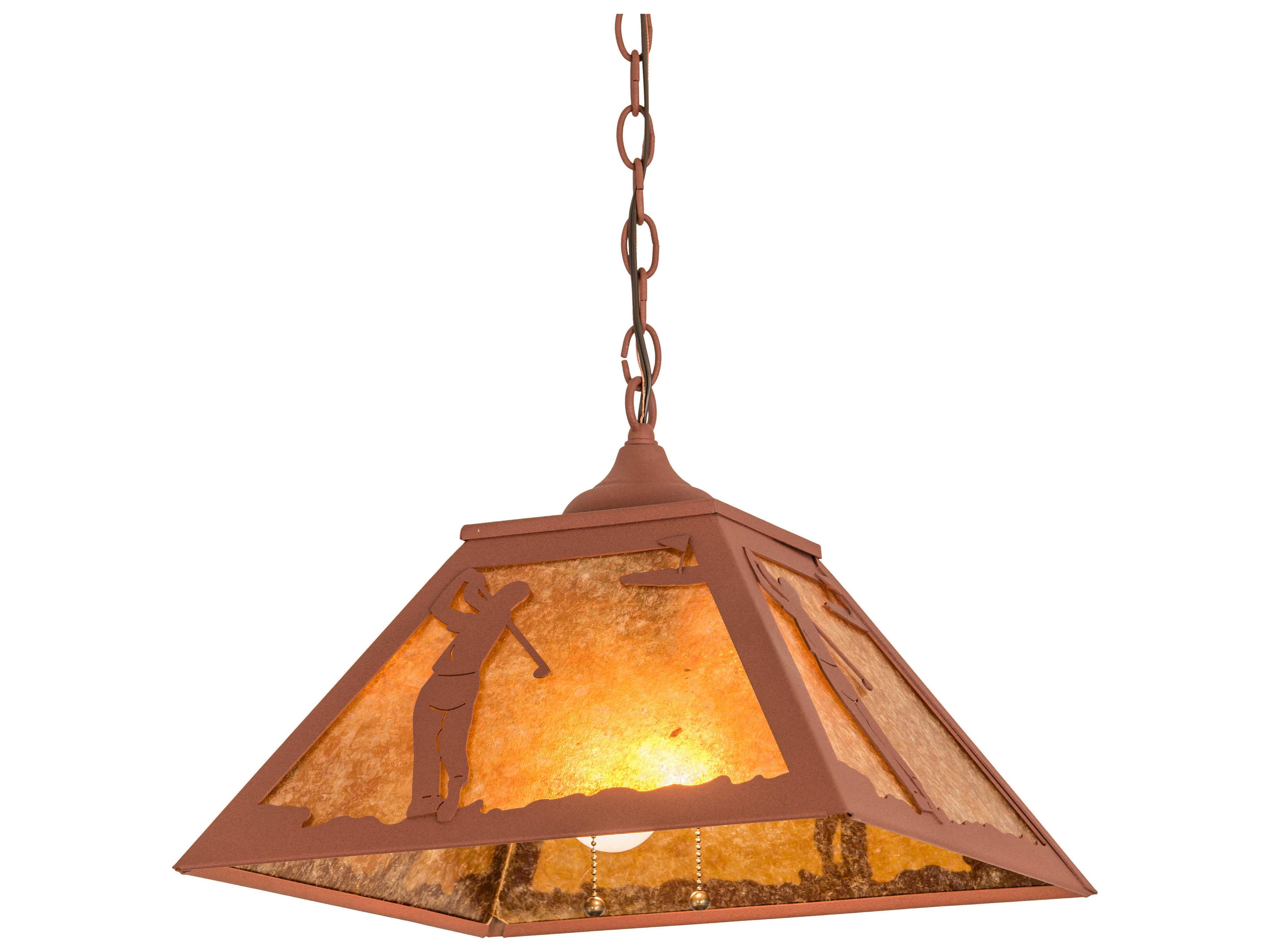 Meyda 2-Light Brown Glass Pendant