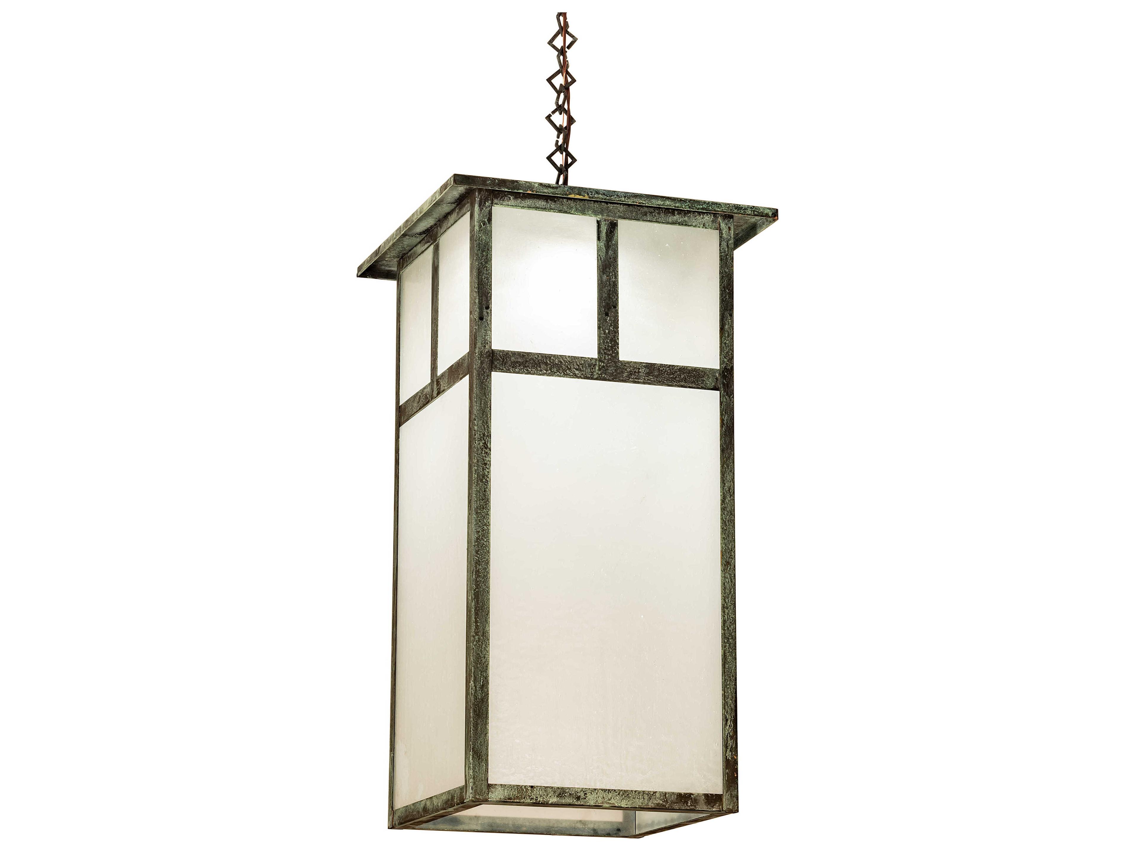 Meyda Hyde Park T Mission 1-Light Green Glass LED Pendant