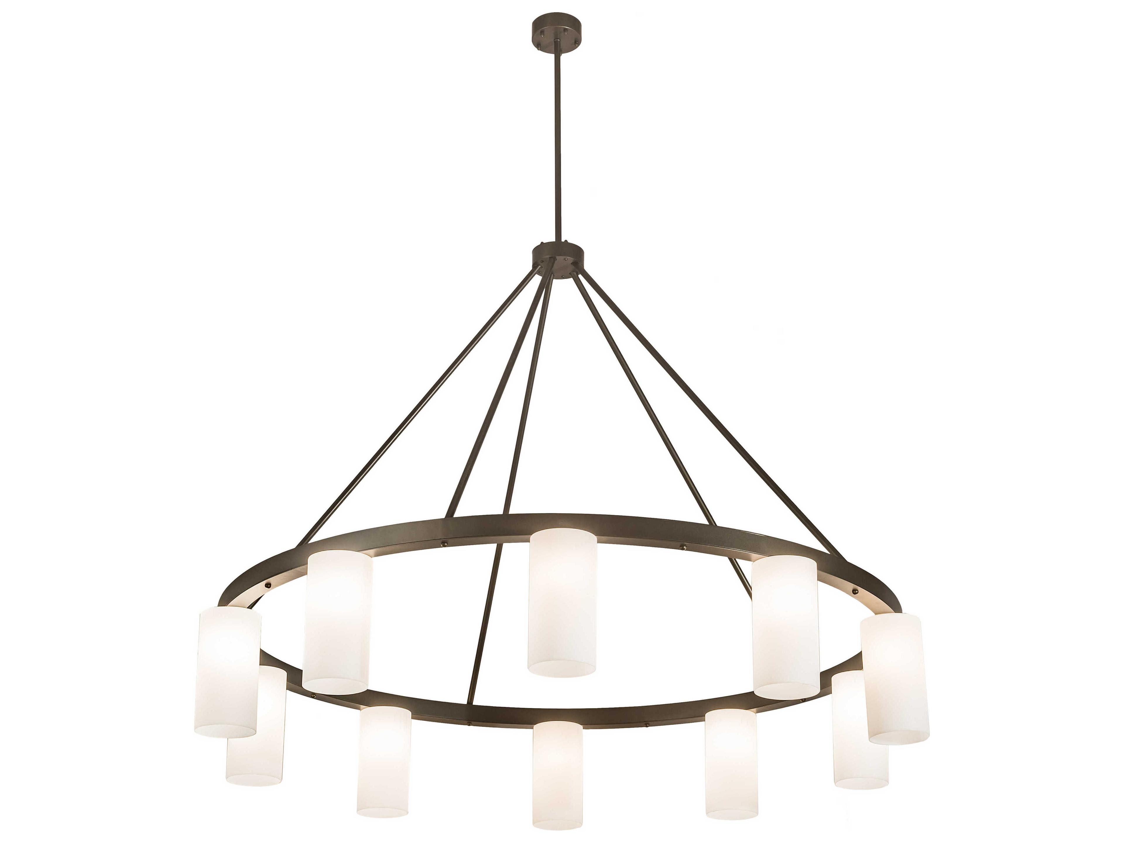 Meyda Loxley 10-Light Bronze Cylinder Pendant