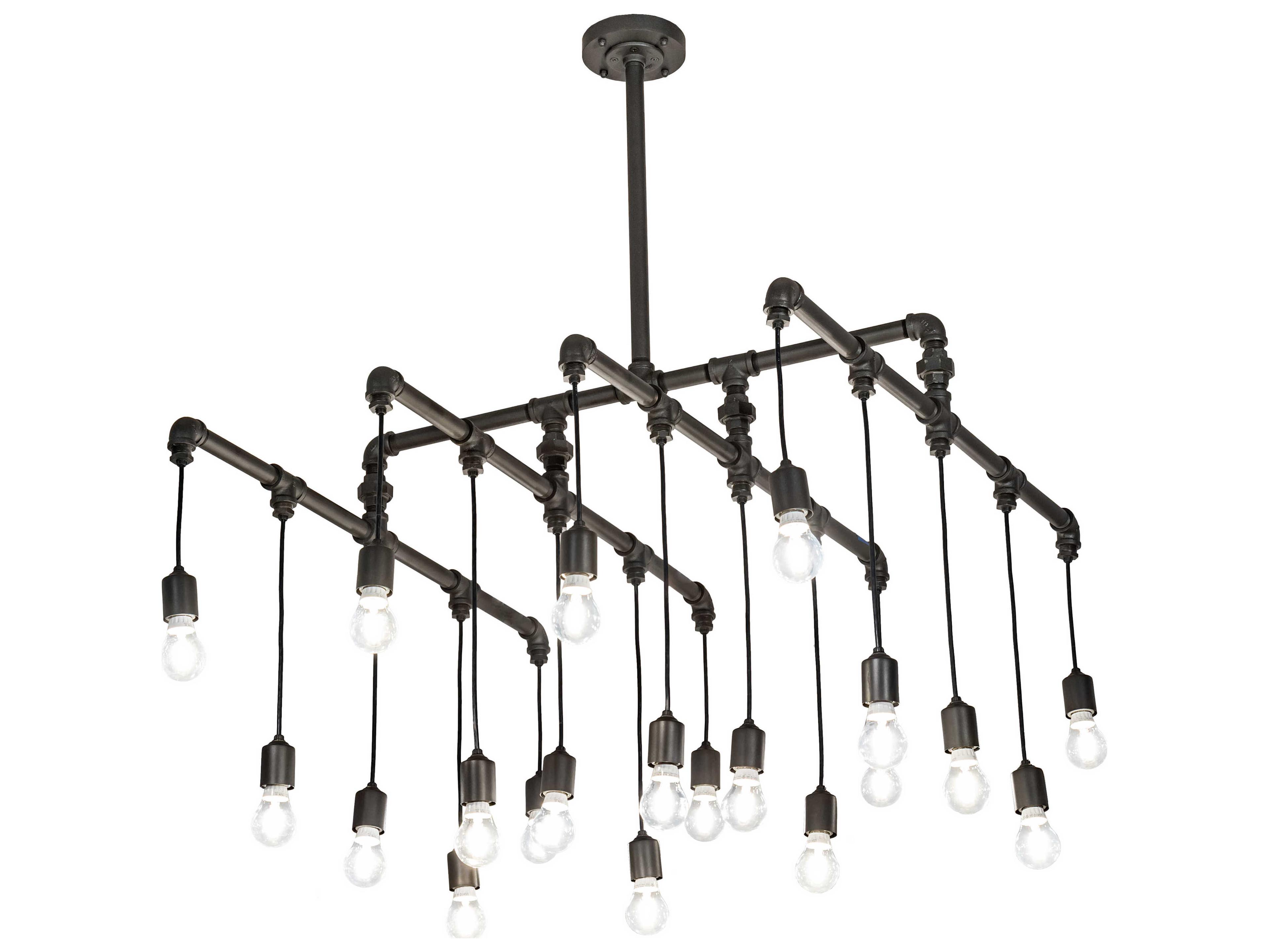 Meyda Alva 20-Light Black LED Pendant