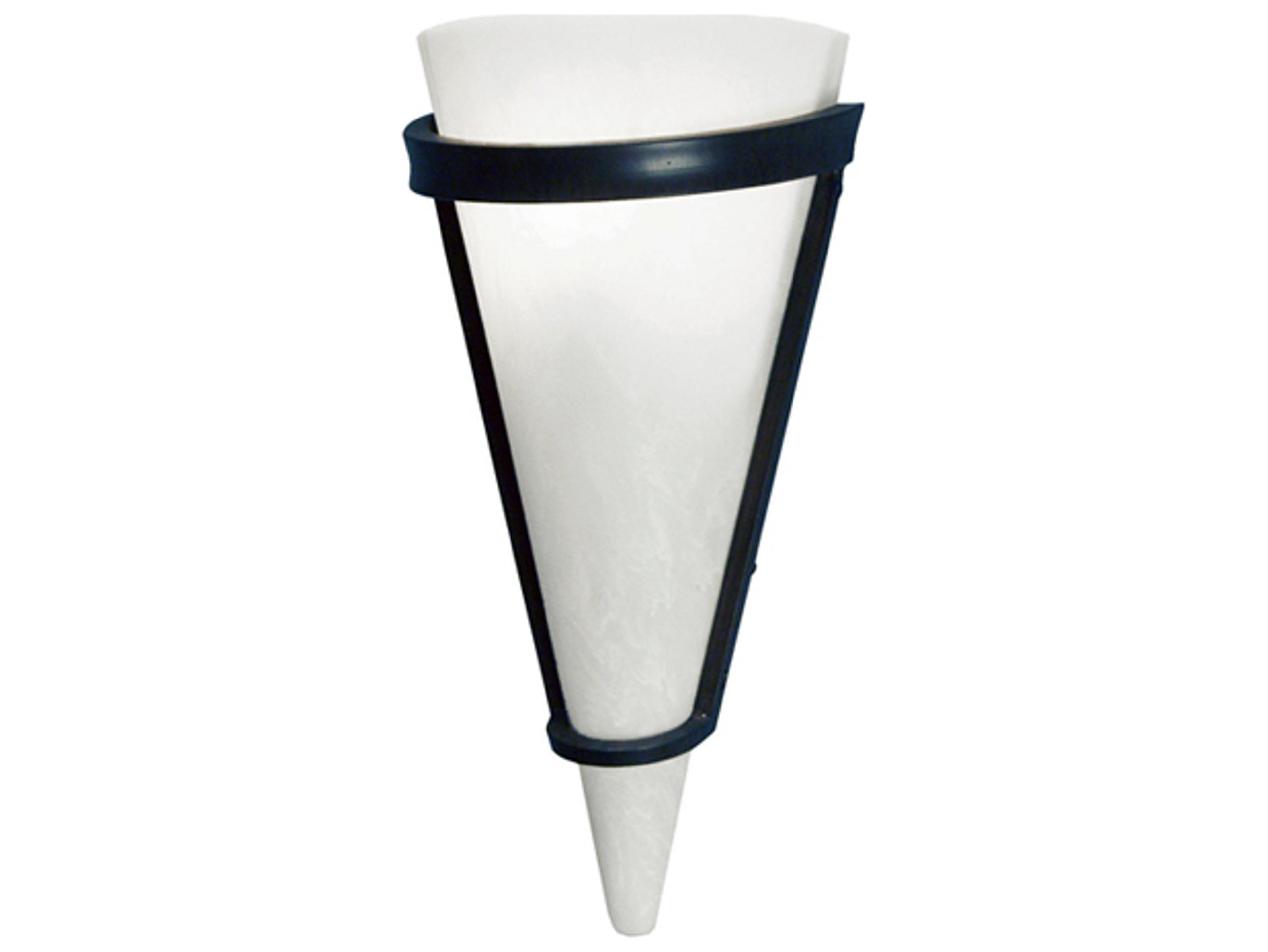 Meyda Perla 1-Light White Black Wall Sconce