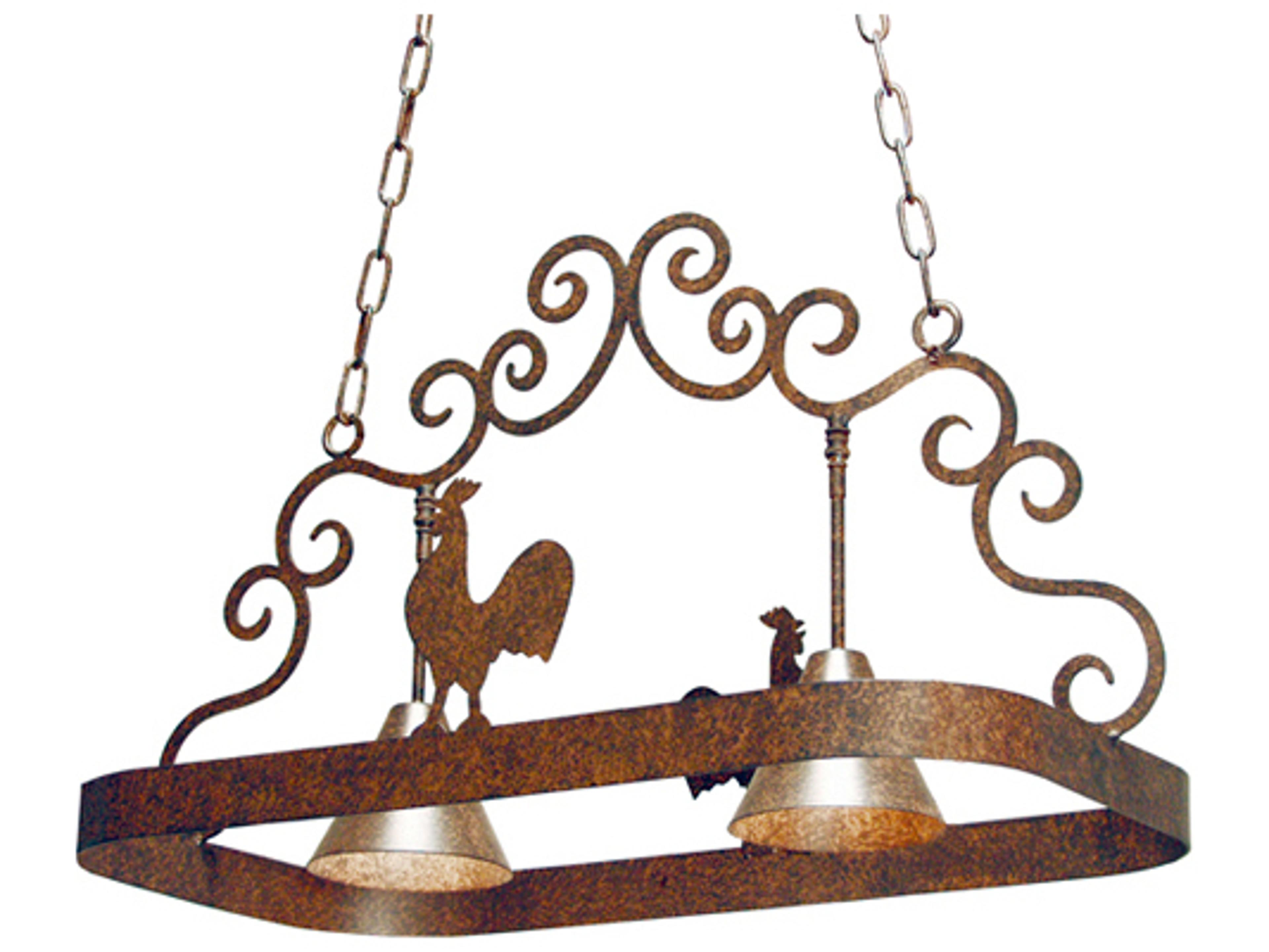 Meyda Poulet 2-Light Cajun Spice Brown Island Pendant