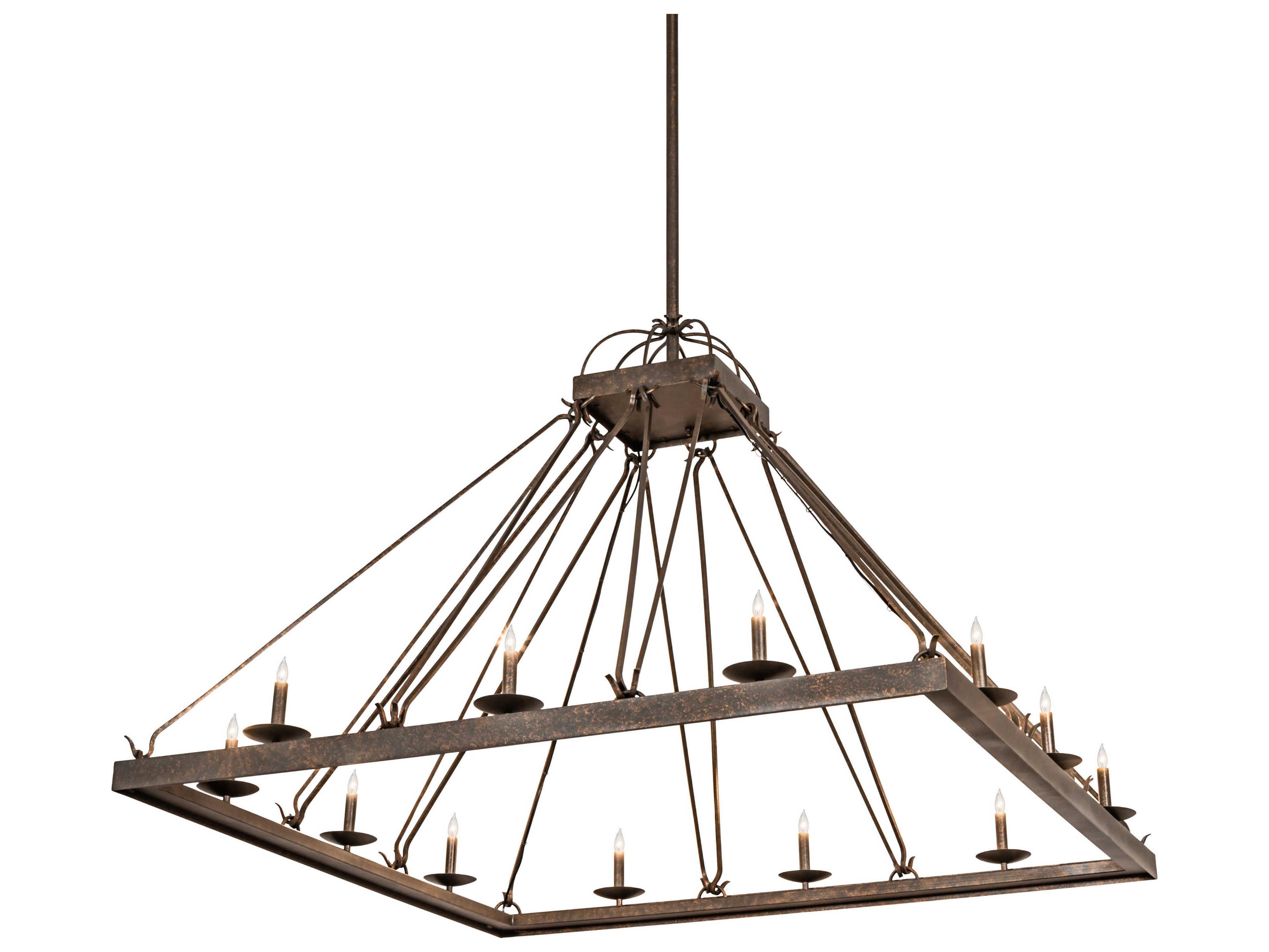 Meyda Retreat 12-Light Black Chocolate Brown Candelabra Chandelier