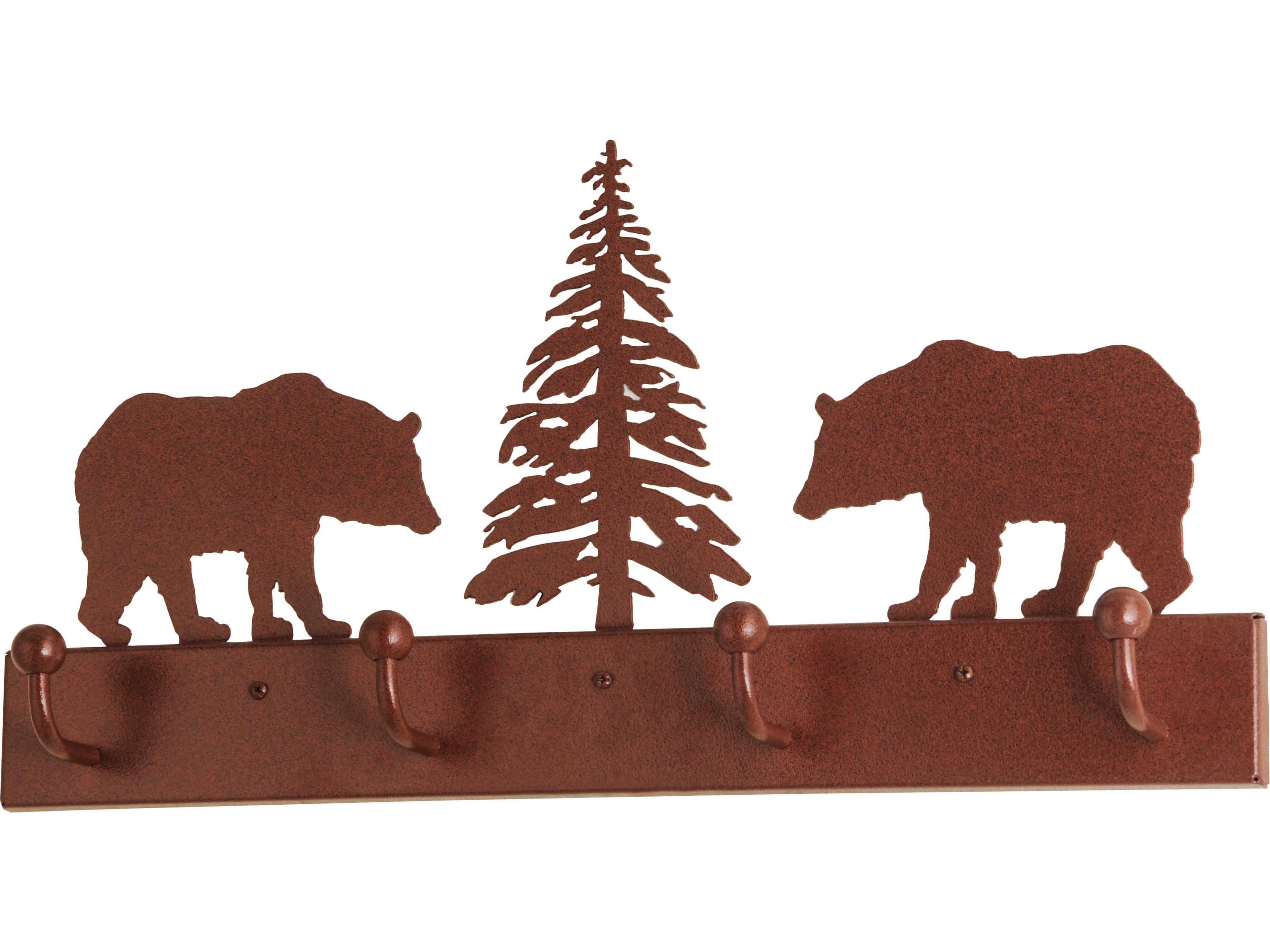Meyda Bear On The Loose 4 Hooks Coat Rack