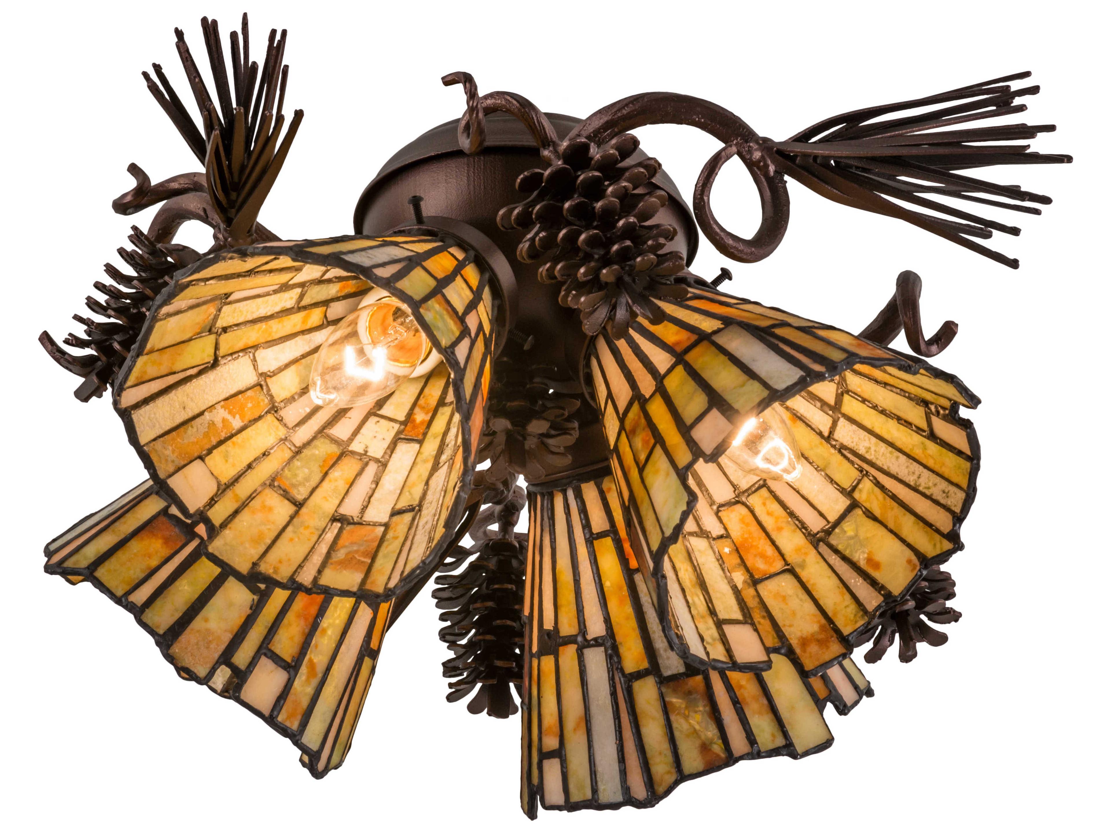 Meyda Jadestone Delta 4 - Light Fan Light Fixture