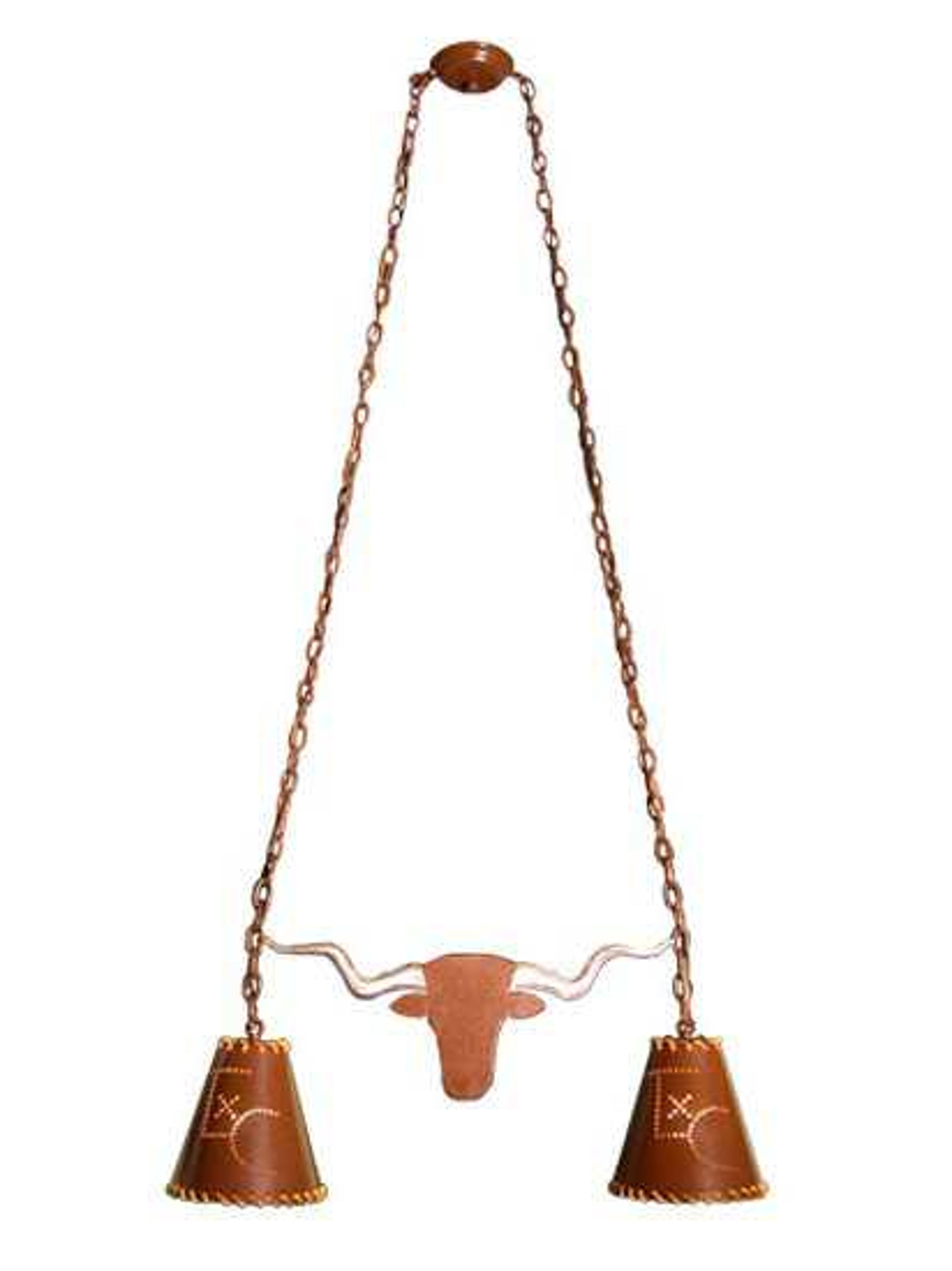 Meyda Rustic 2-Light Brown Geometric Island Pendant