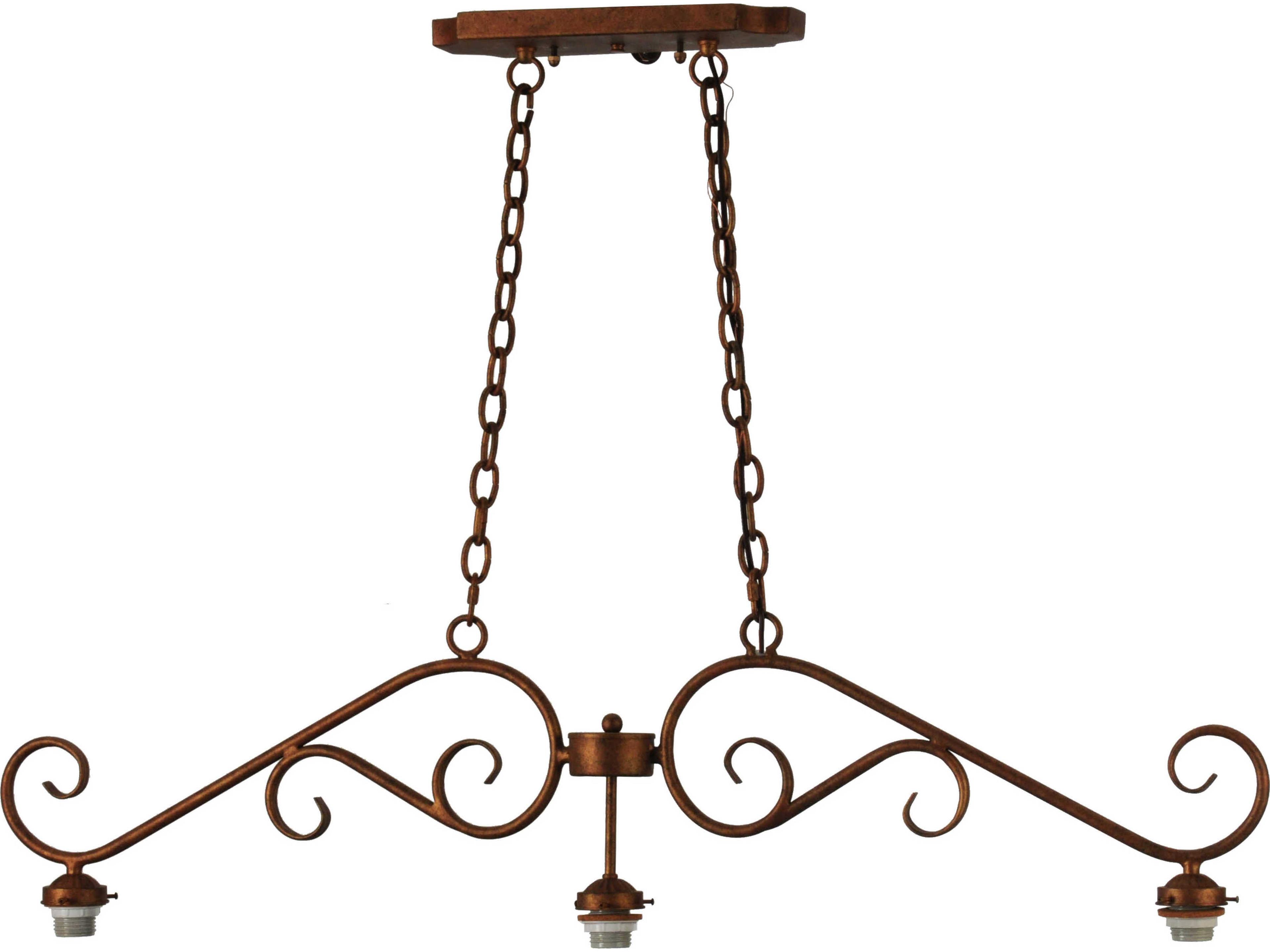 Meyda Rustic 3-Light Bronze Island Pendant