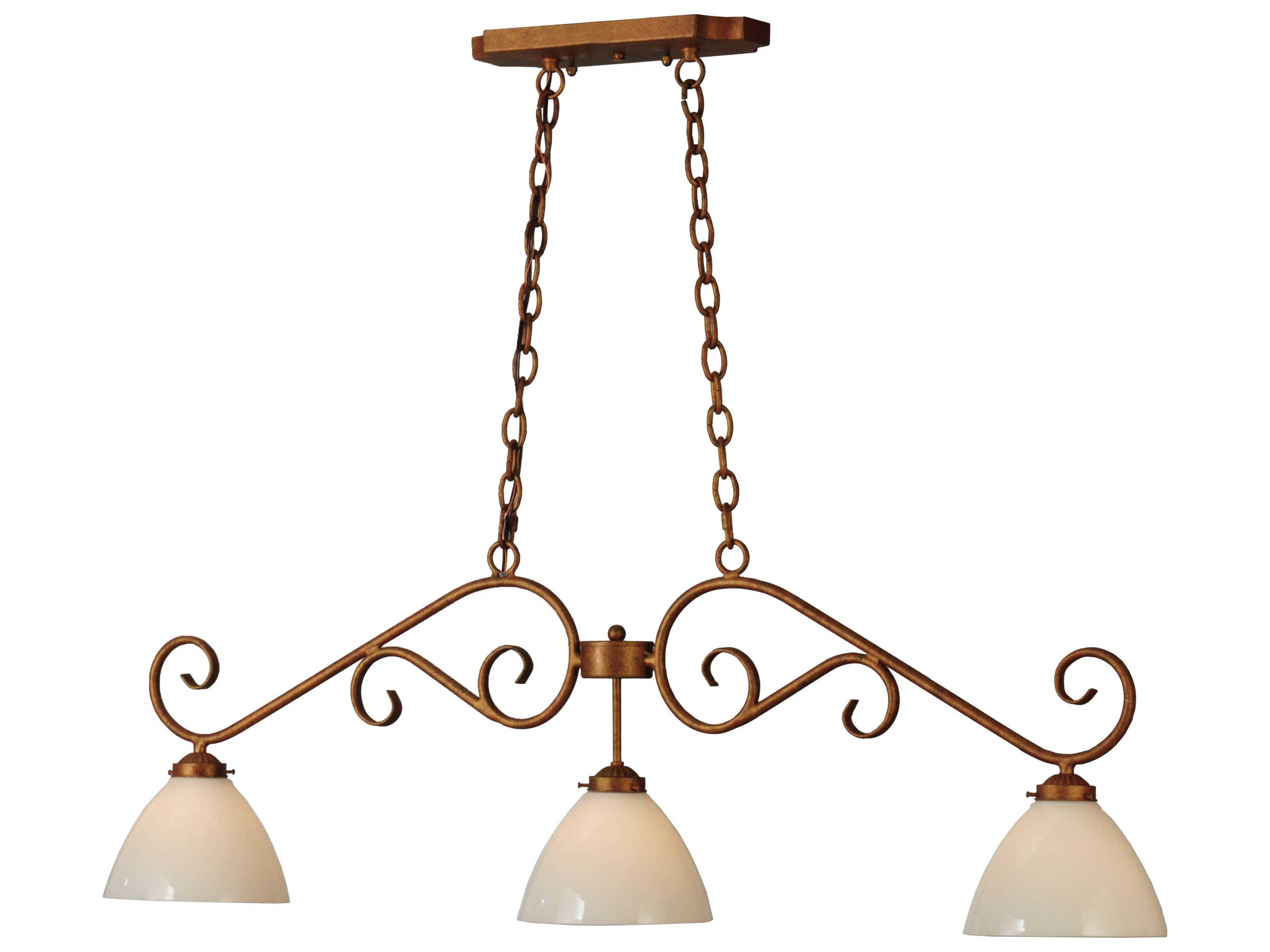 Meyda Rustic 3-Light Bronze Bell Island Pendant