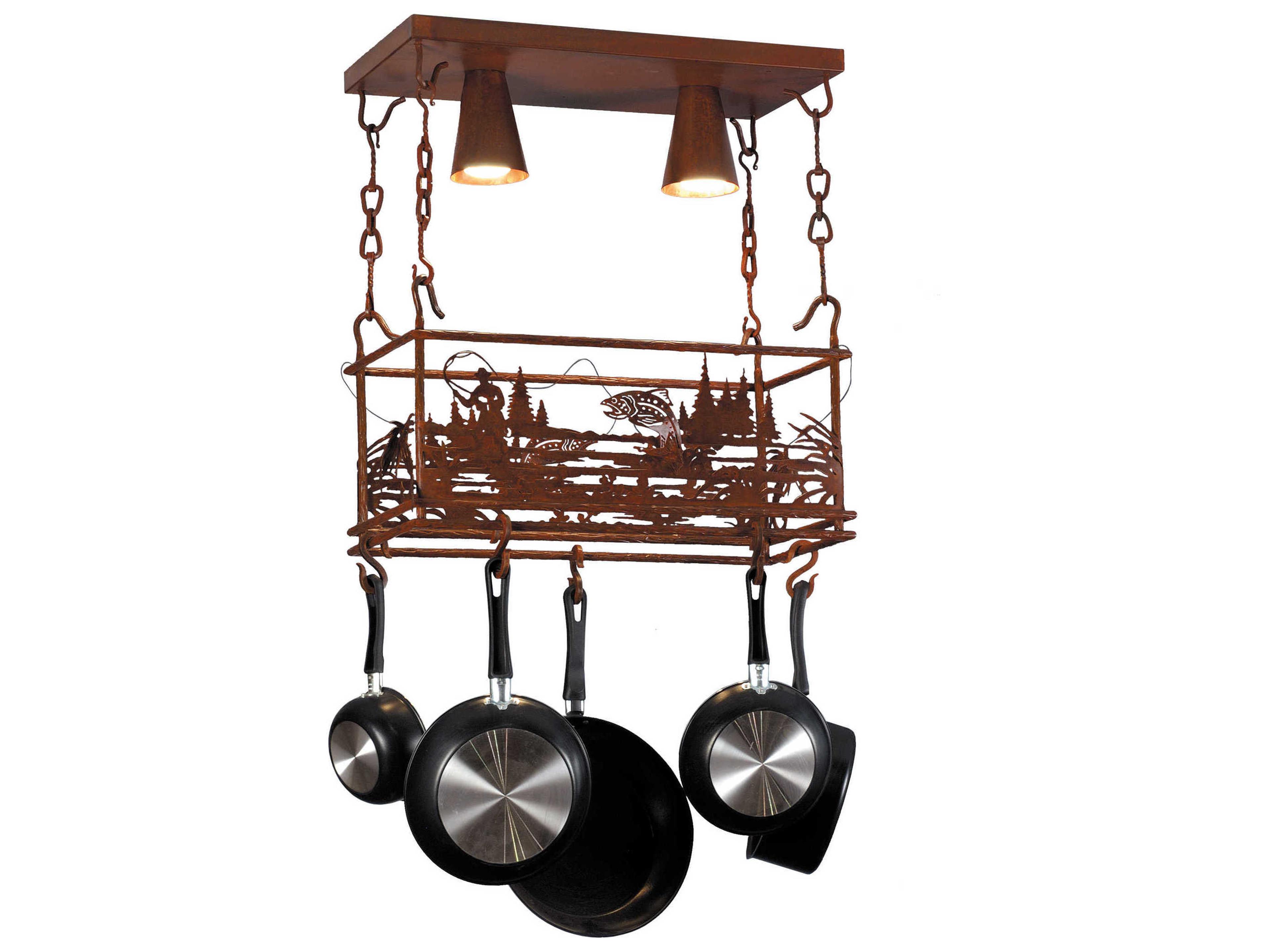 Meyda Rustic 2-Light Brown Island Pendant