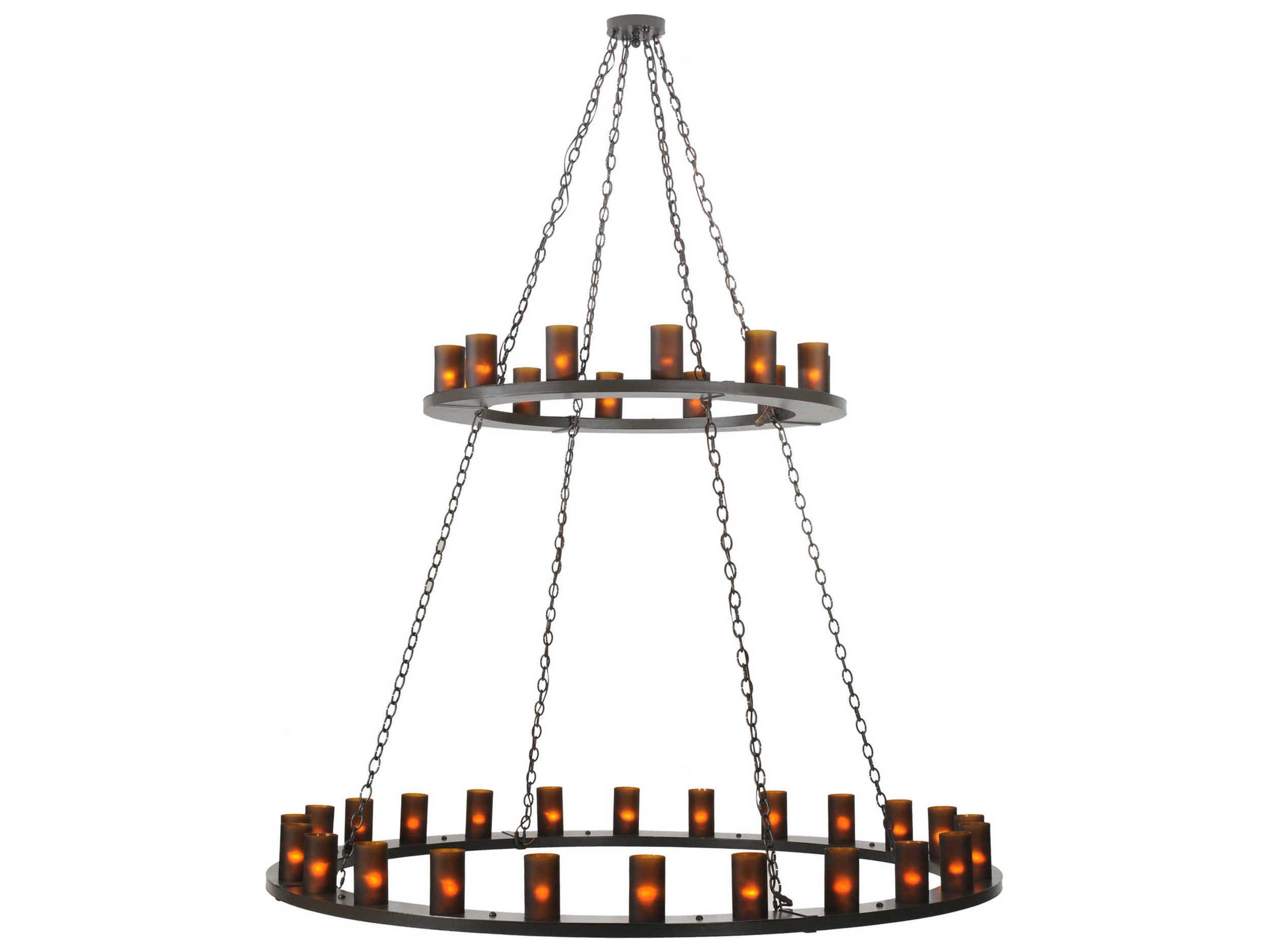 Meyda Loxley 3-Light Bronze Drum Chandelier