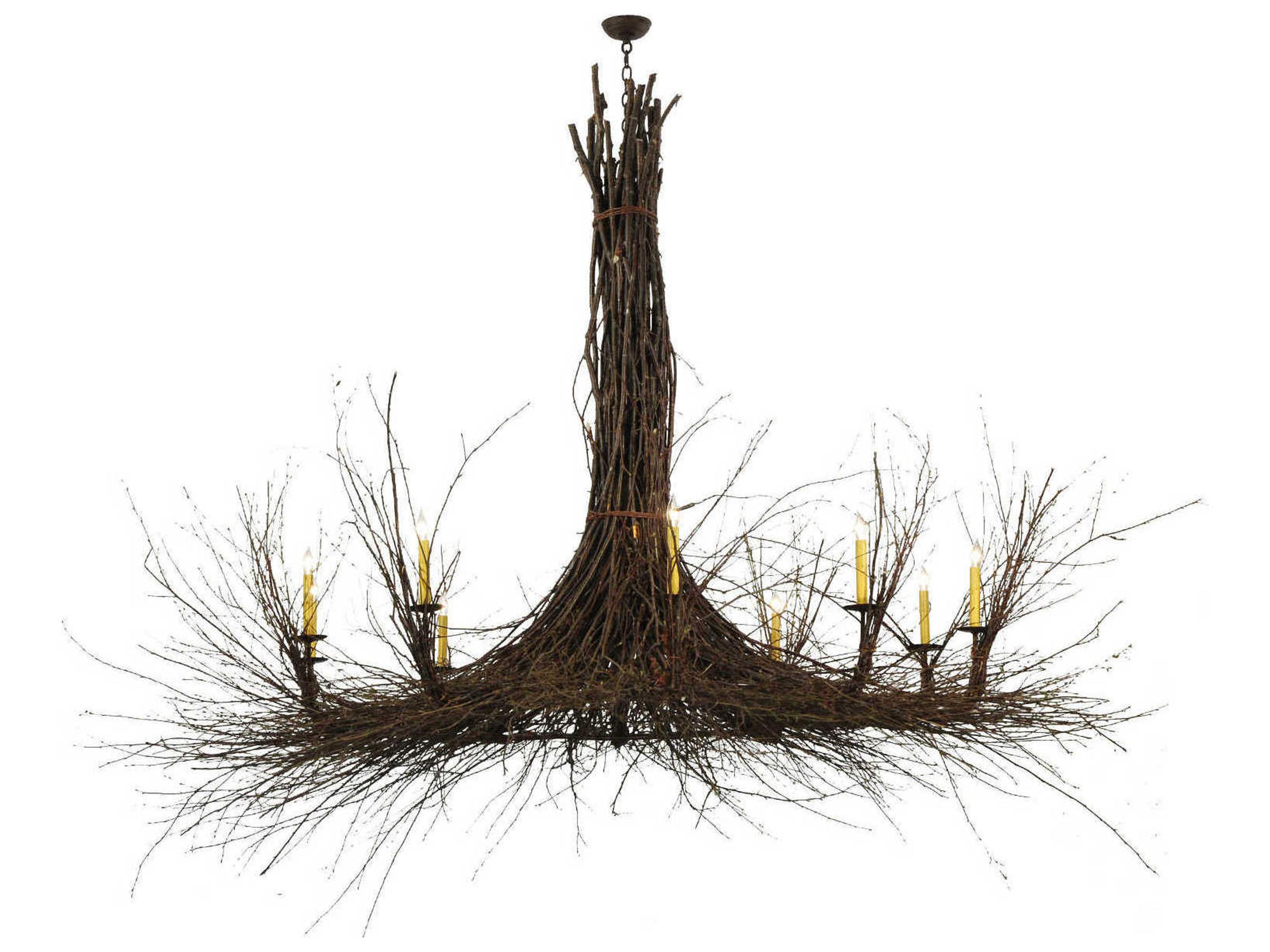 Meyda Twigs 1-Light Brown Candelabra Chandelier