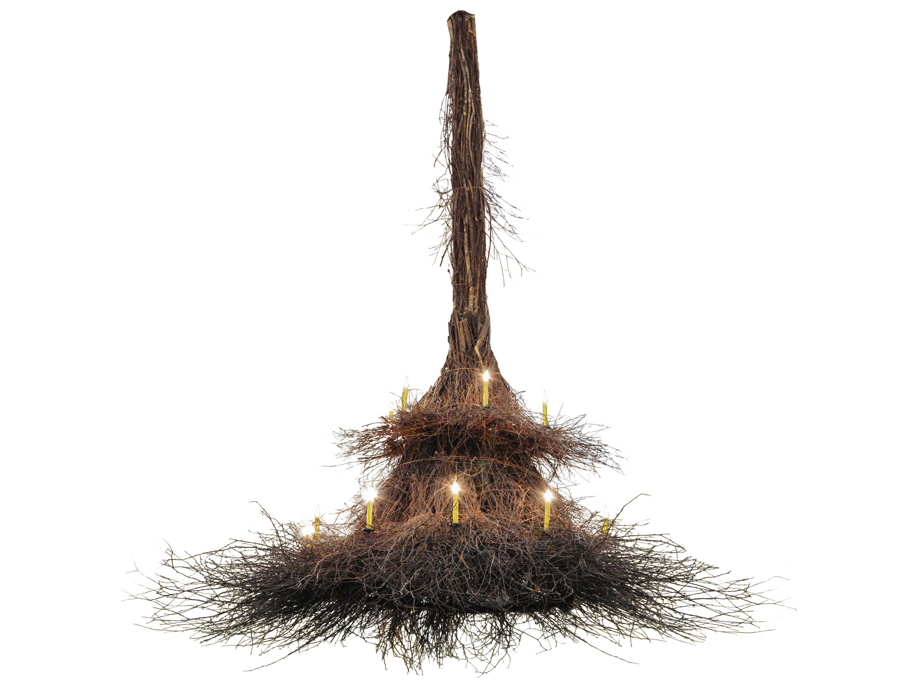 Meyda Twigs 18-Light-Light Bronze Candelabra Tiered Chandelier