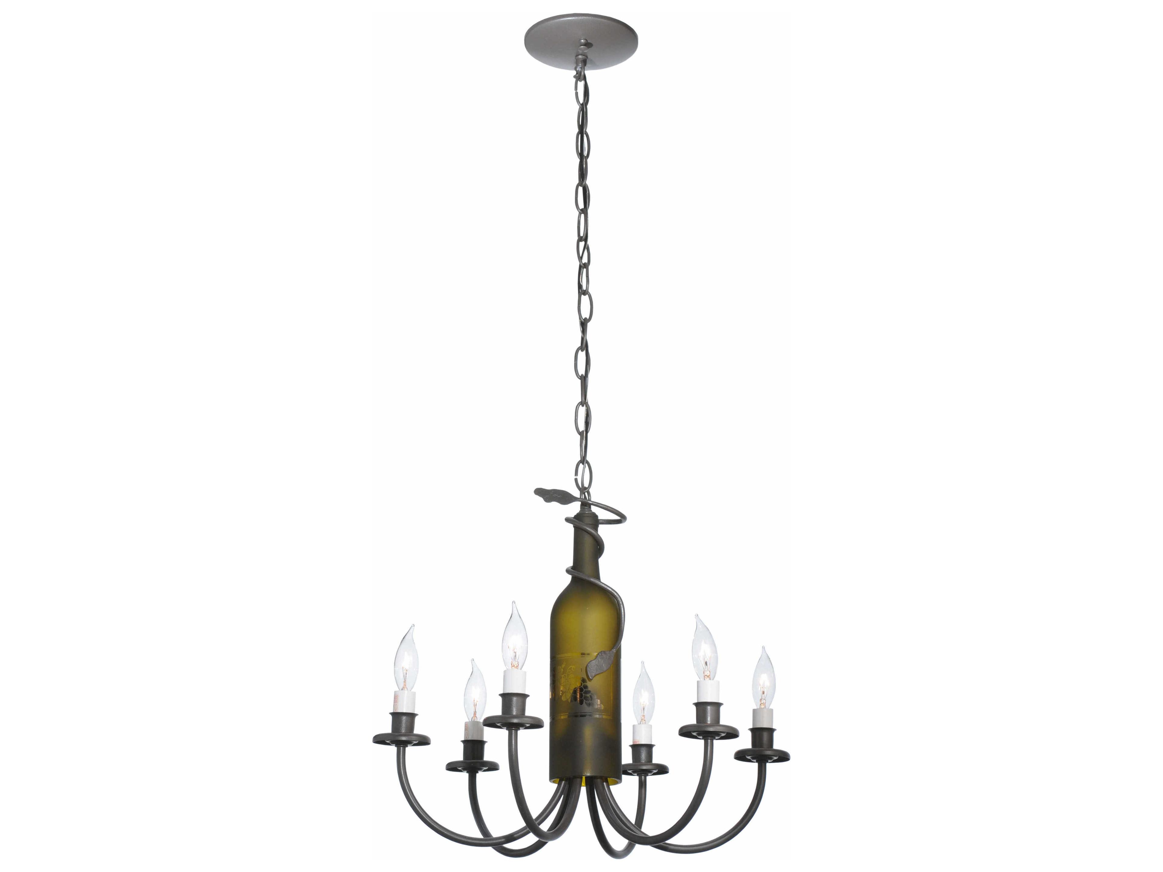 Meyda Tuscan Vineyard 6-Light Bronze Candelabra Chandelier