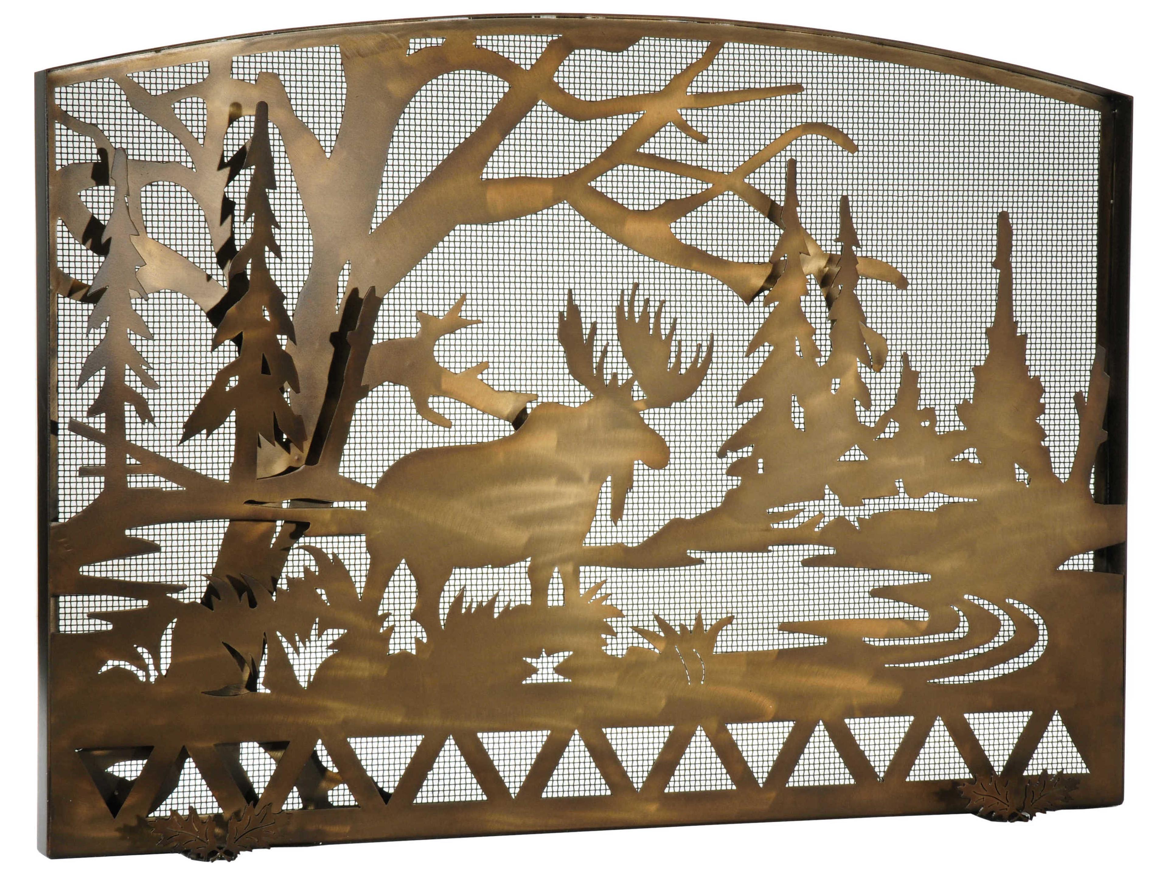 Meyda Moose Creek Arched Fireplace Screen