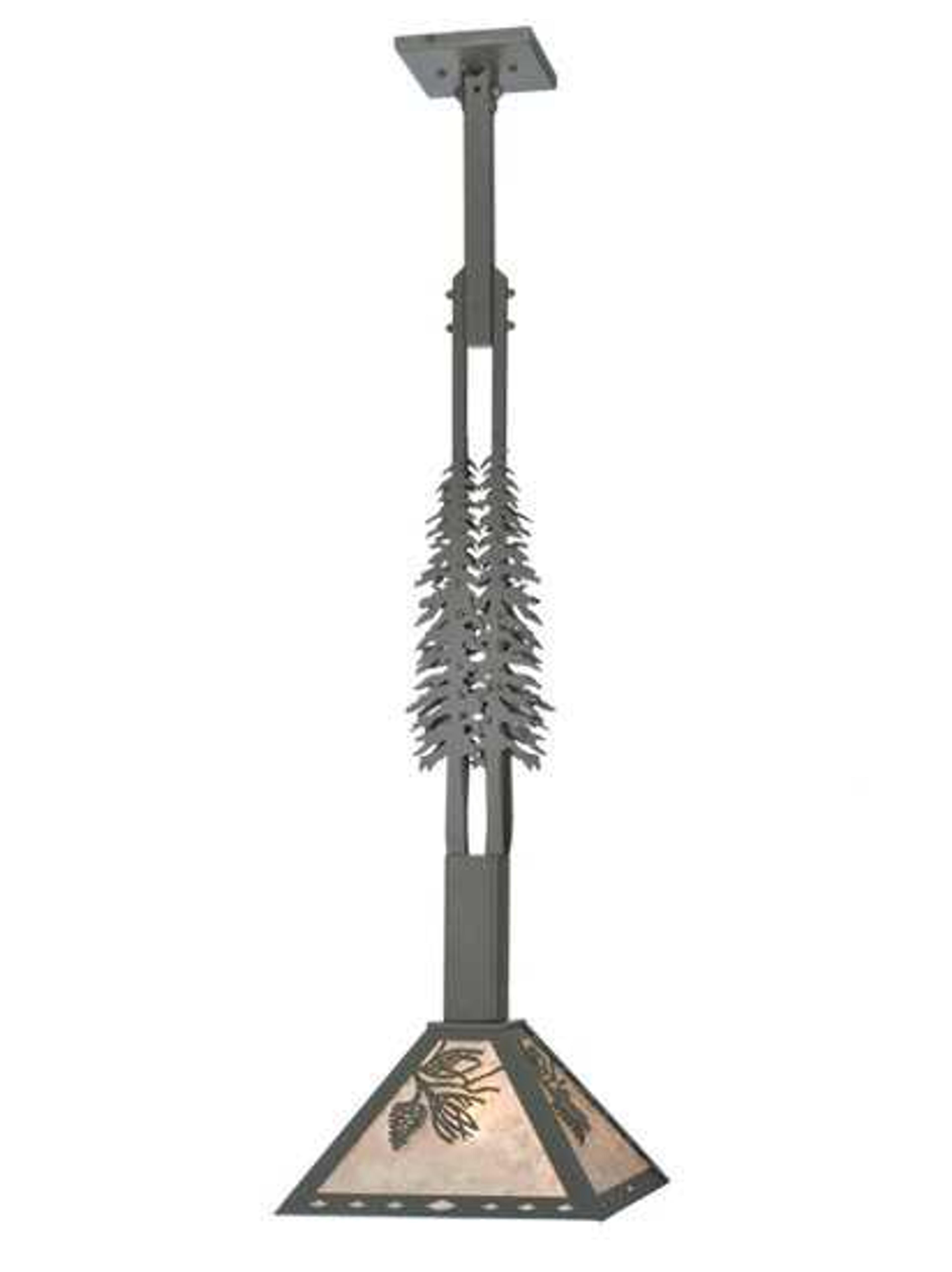 Meyda Rustic 1-Light Bronze Geometric Pendant