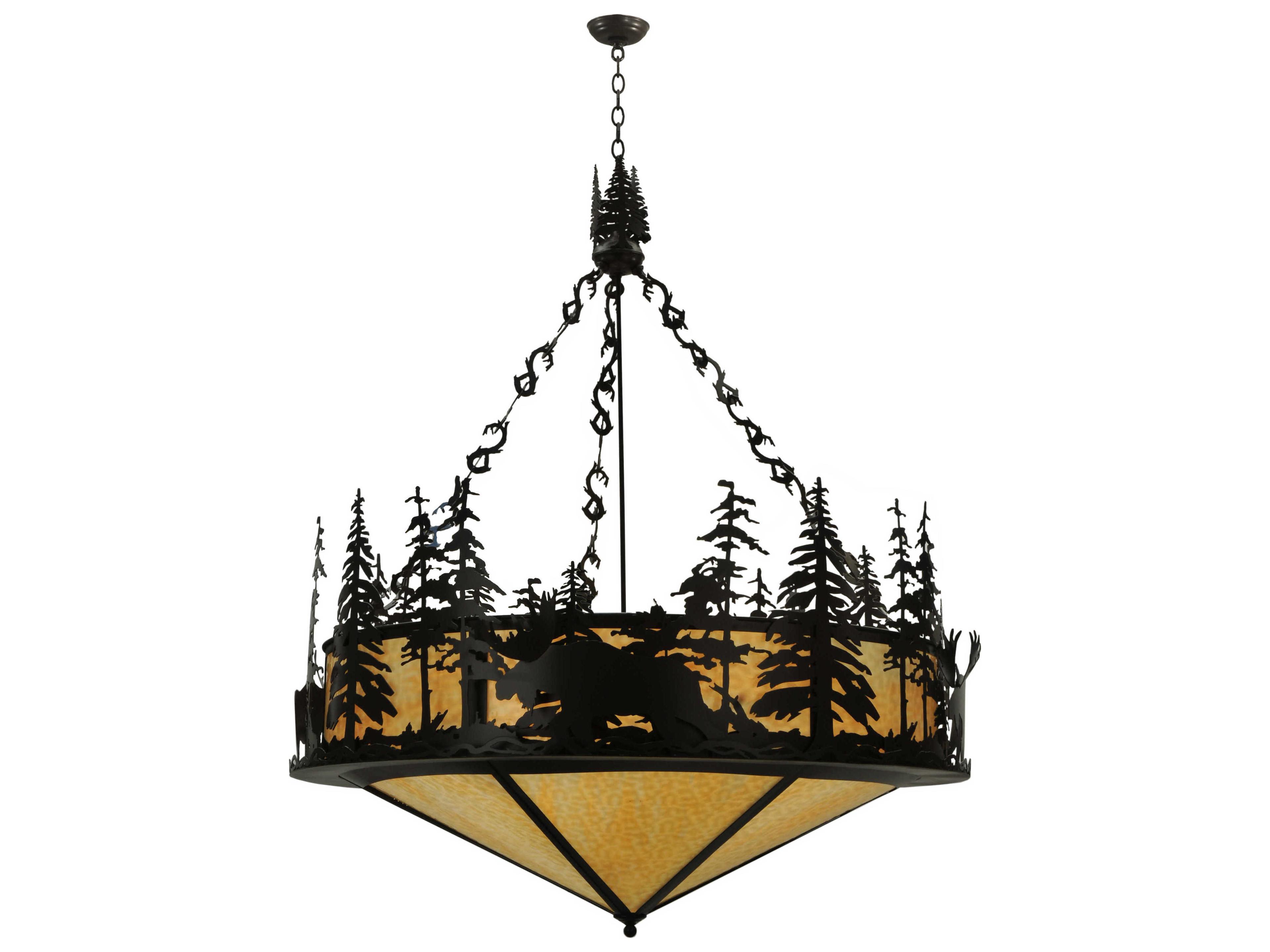 Meyda Moose At Dusk 6-Light Bronze Pendant