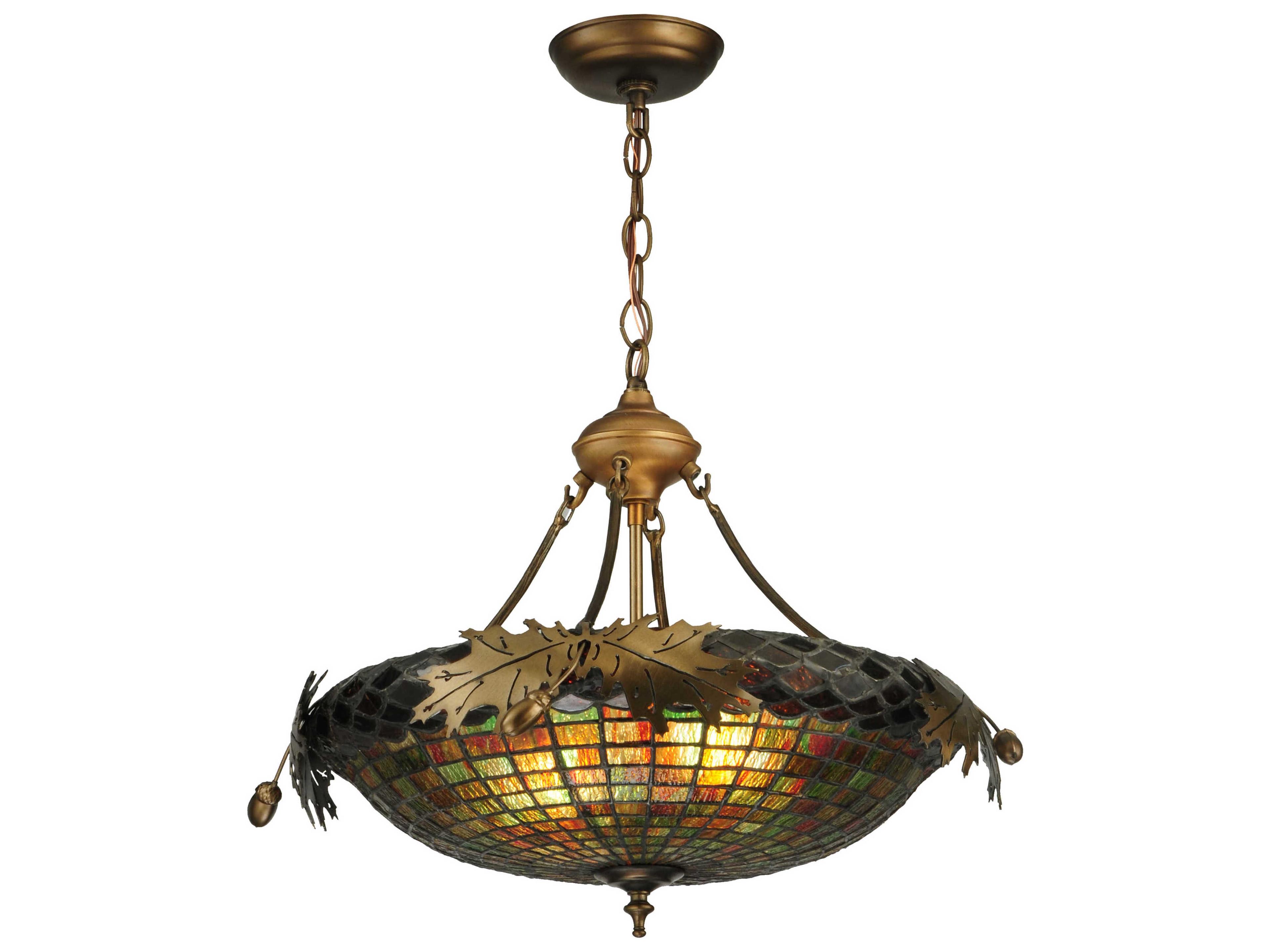 Meyda Greenbriar Oak 2-Light Brown Pendant