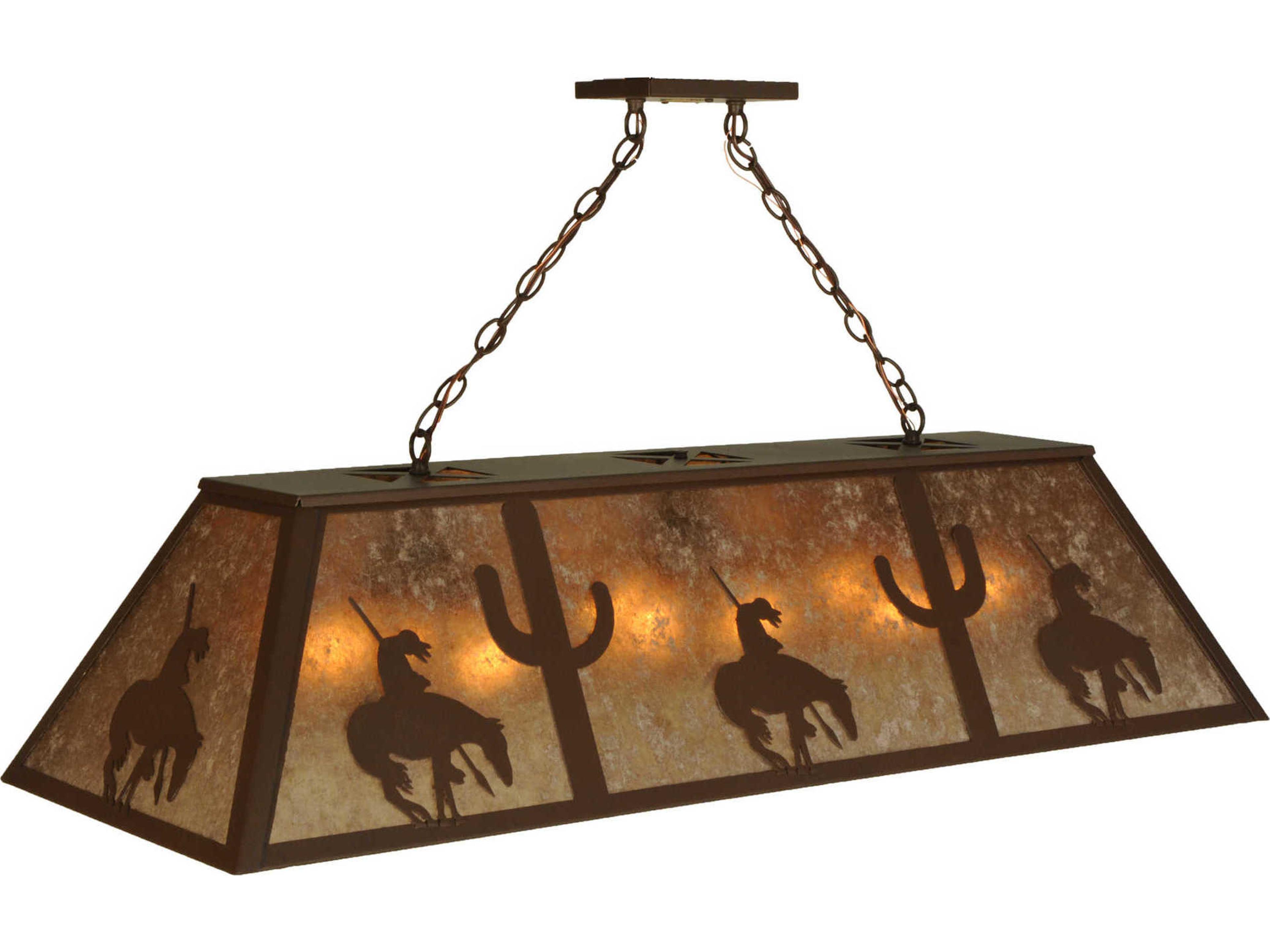 Meyda Rustic 9-Light Brown Geometric Pendant