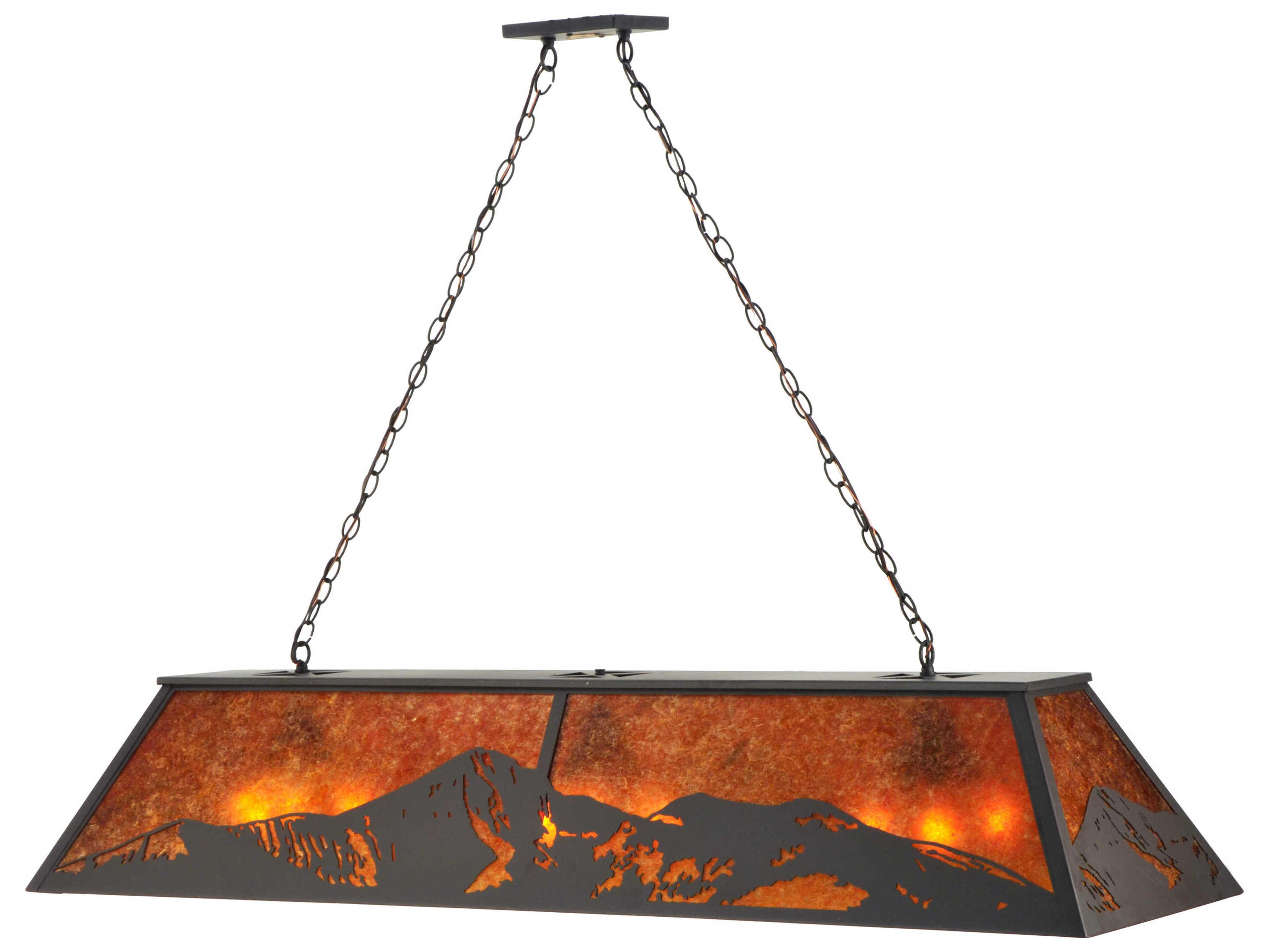 Meyda Rustic 9-Light Bronze Geometric Pendant