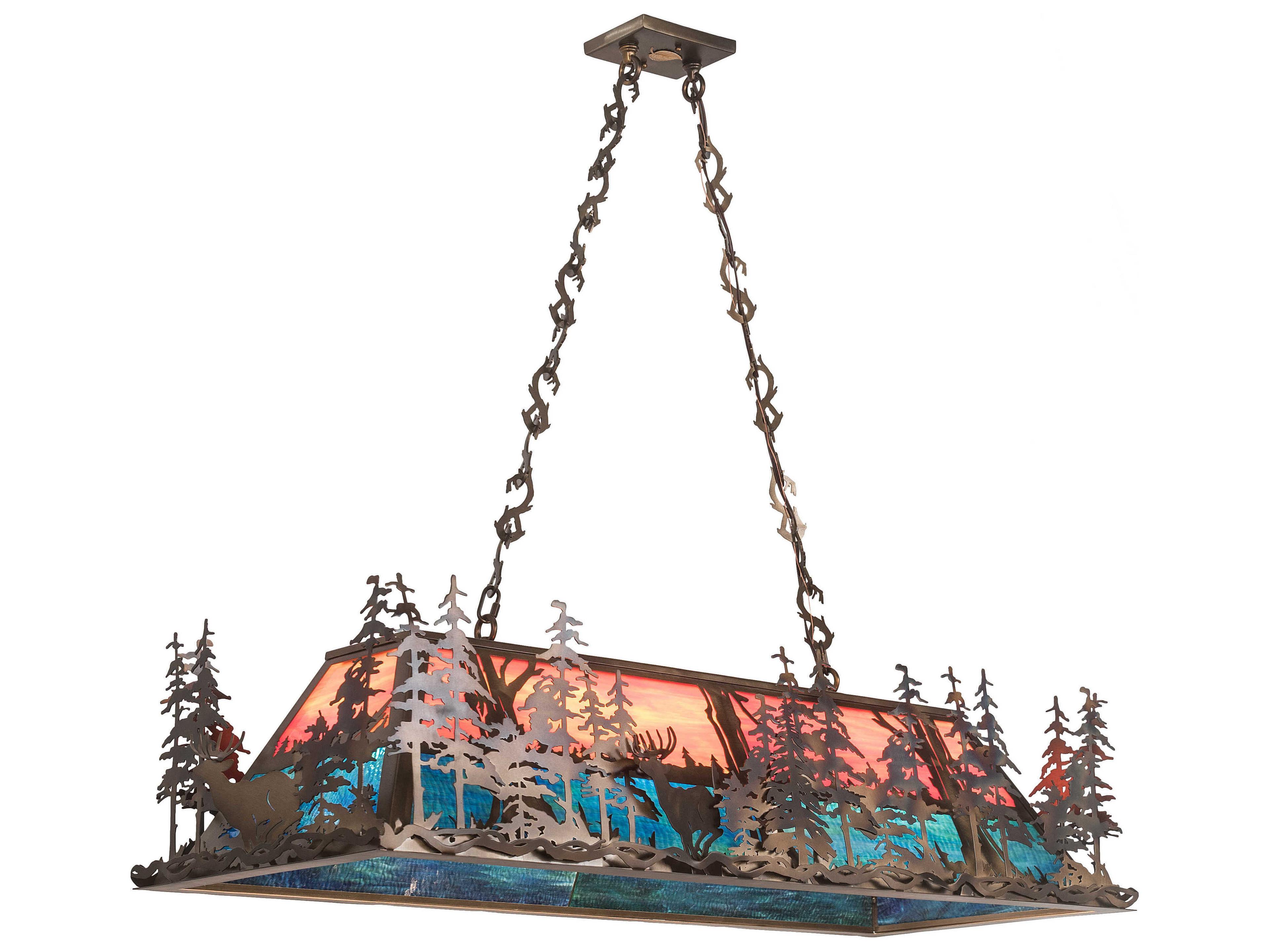 Meyda Rustic 9-Light Copper Geometric Pendant