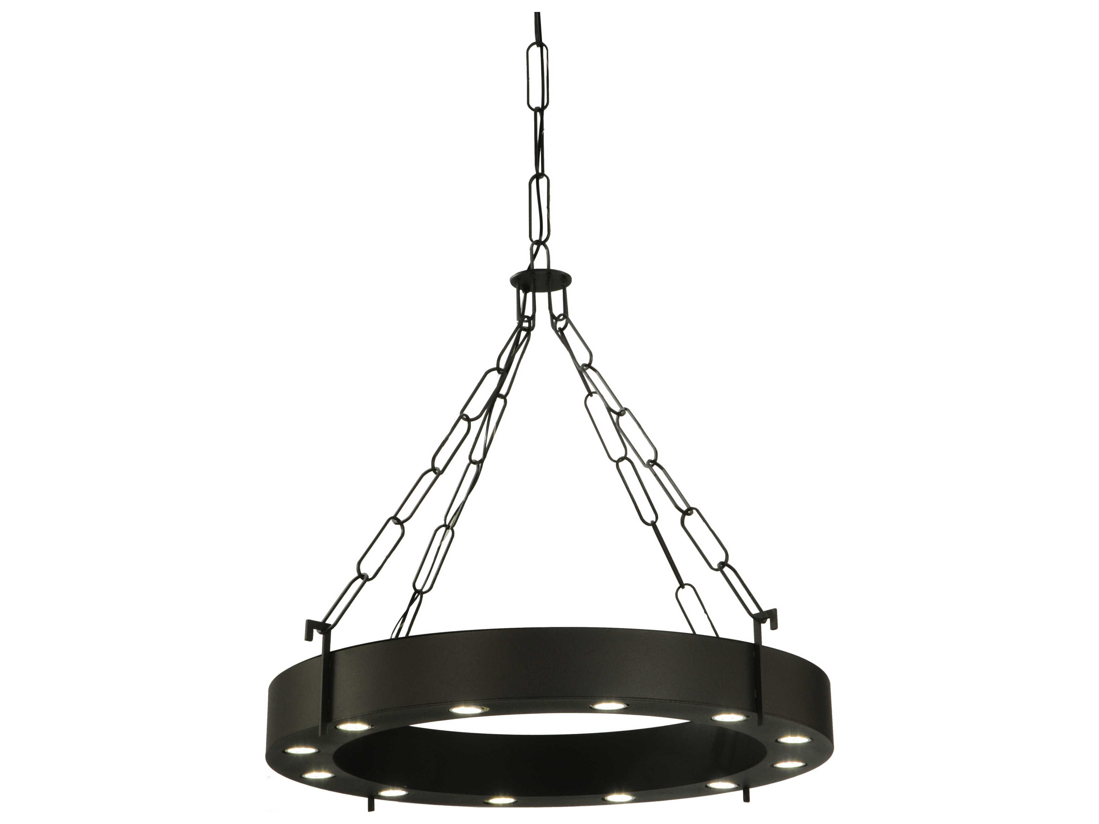 Meyda Rustic 12-Light Black Round Pendant