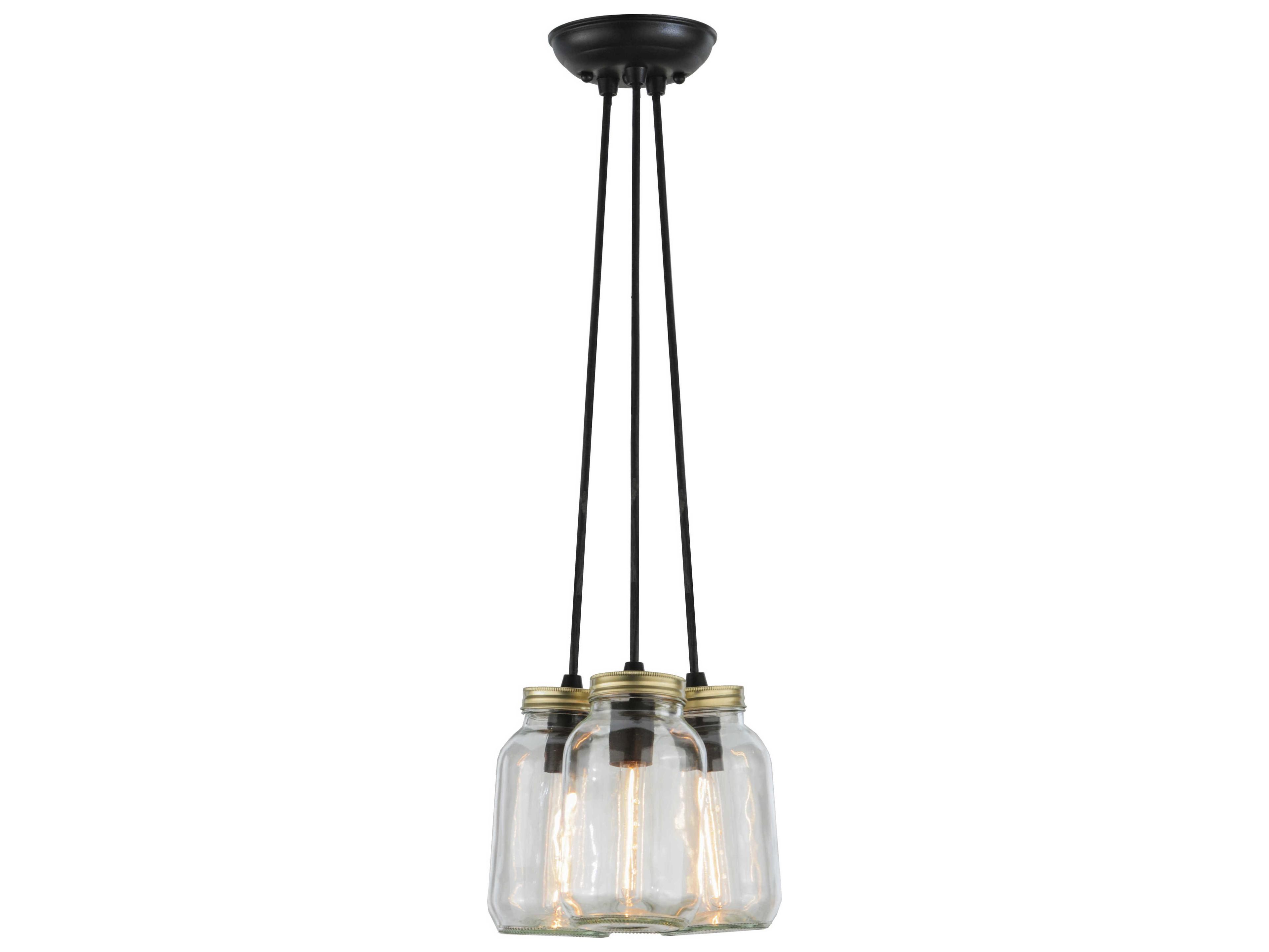 Meyda Mason Jar 3-light Pendant