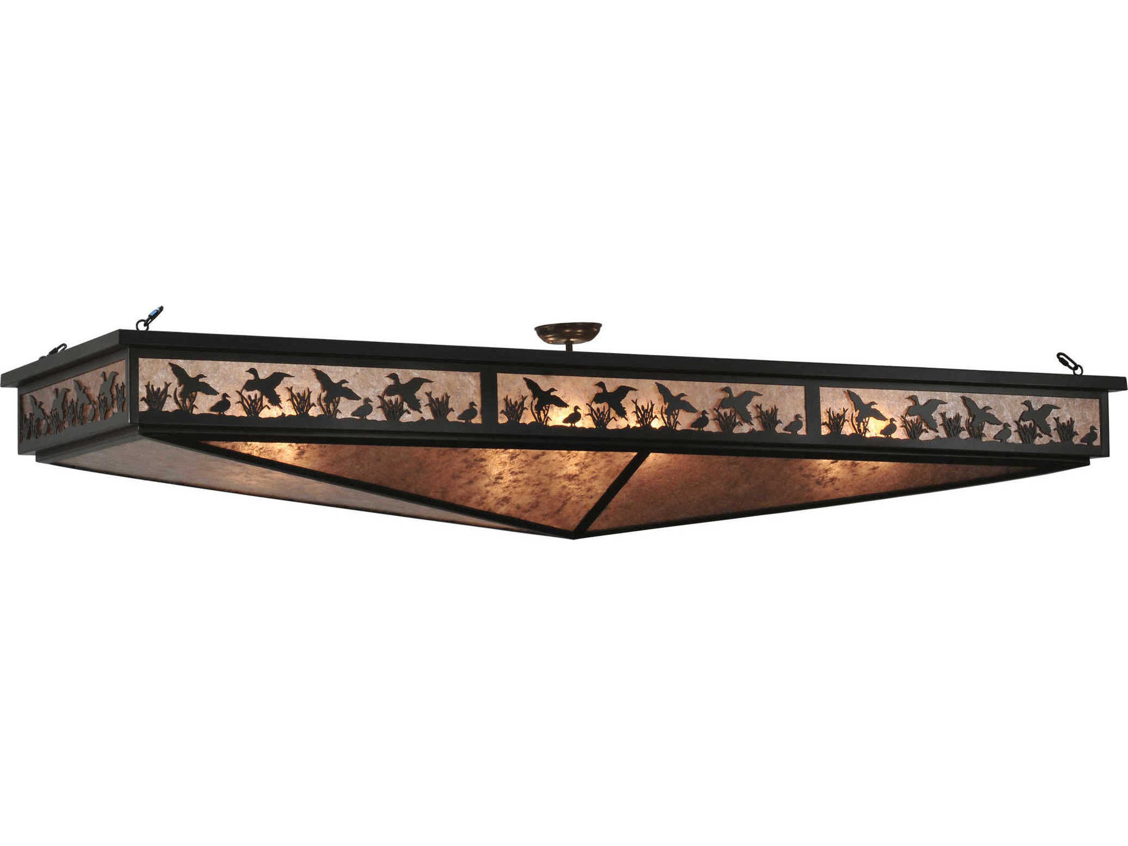 Meyda Ducks In Flight 8-Light Bronze Geometric Semi Flush Mount