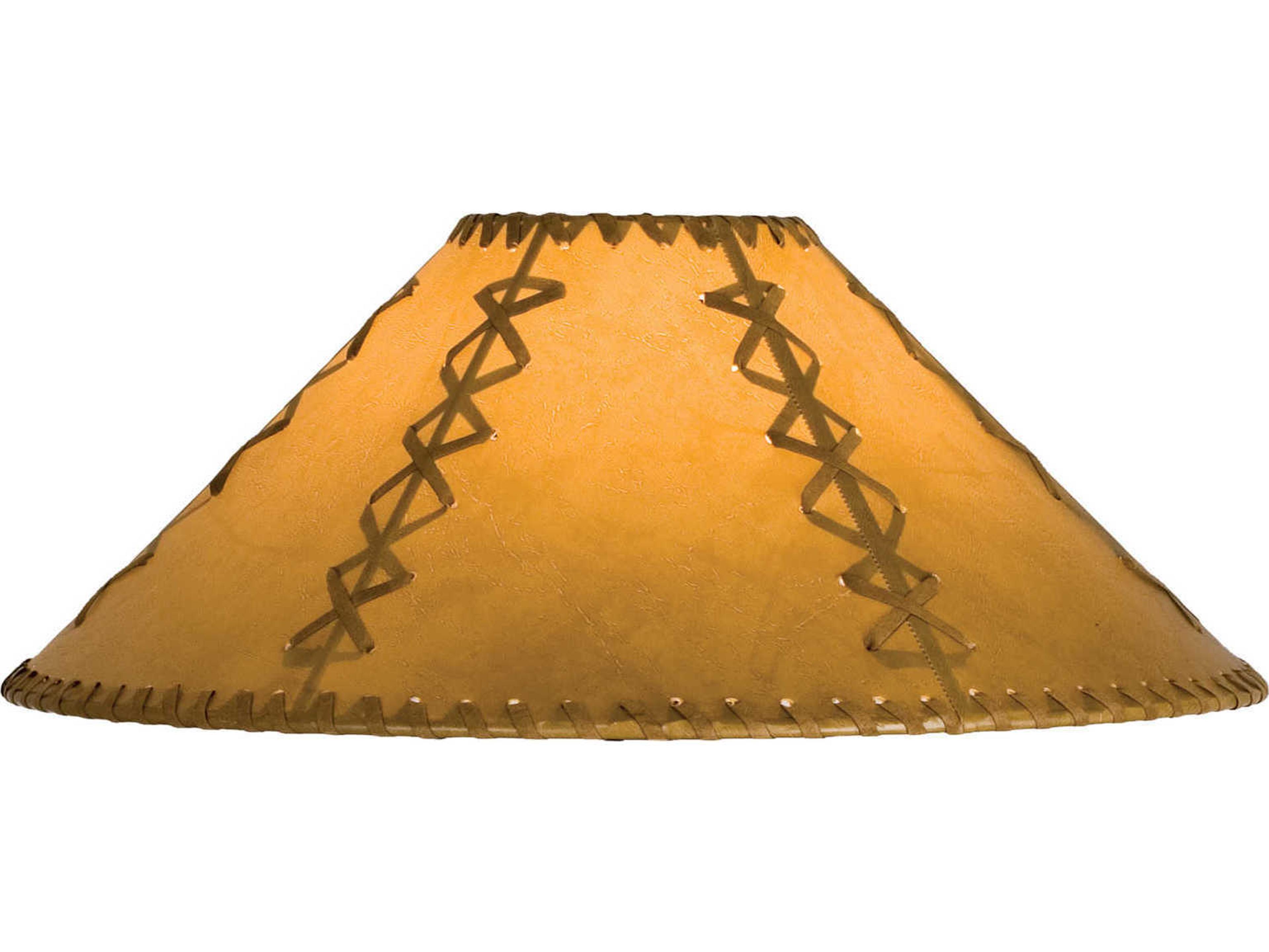Meyda Faux Leather Tan Hexagon Shade