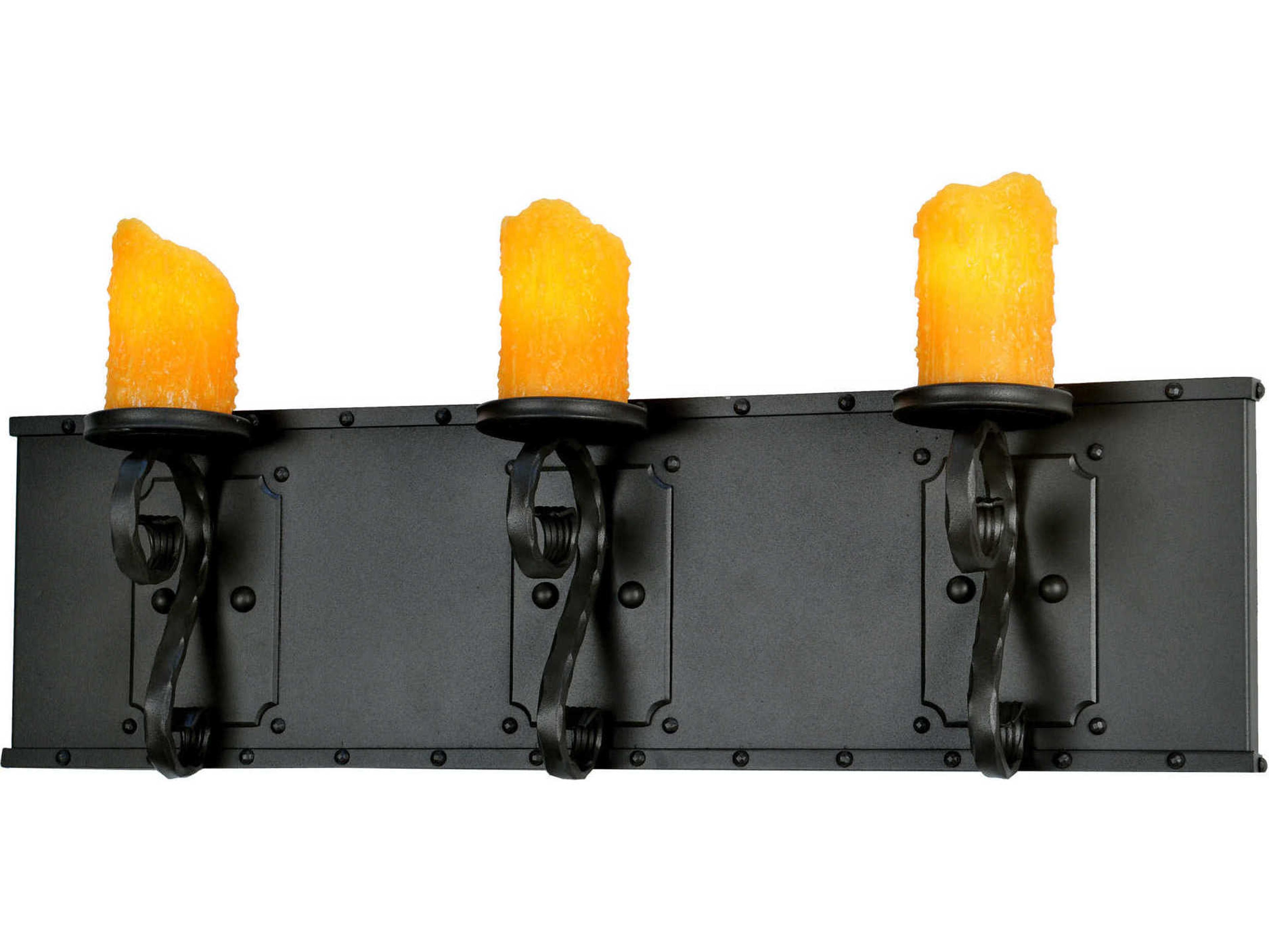 Meyda Rustic 3-Light Brown Vanity Light