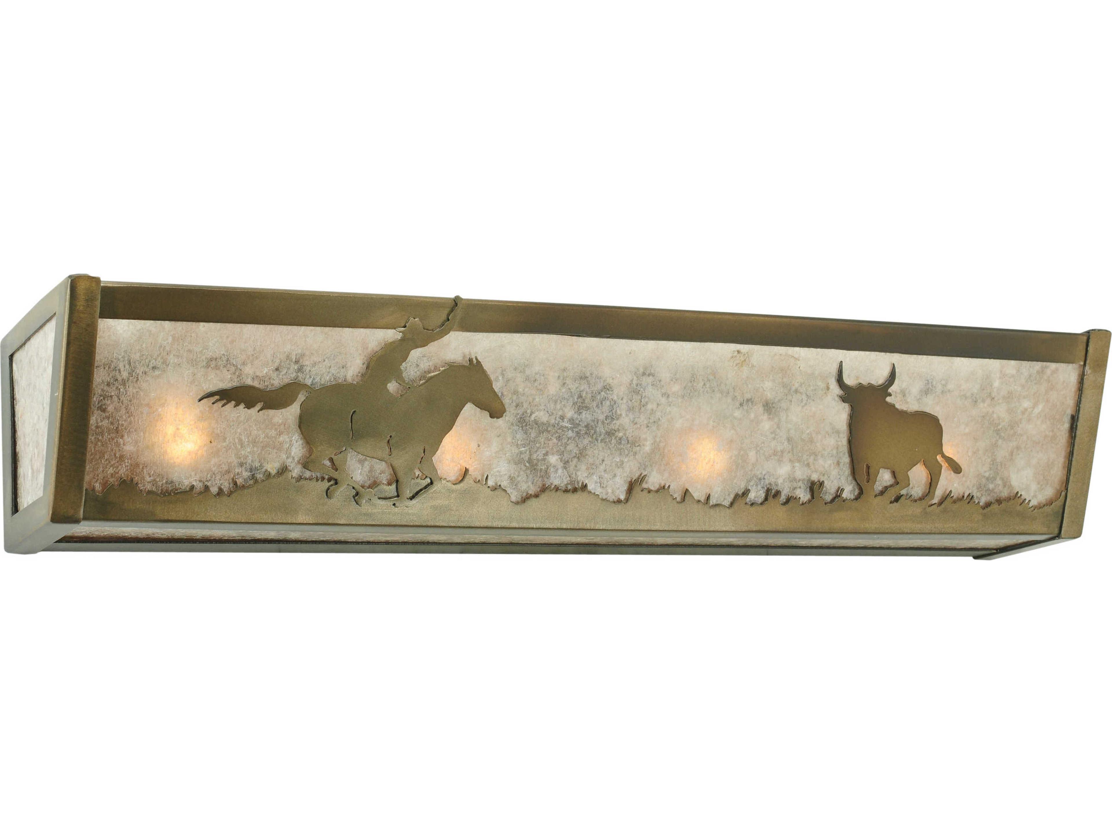 Meyda Rustic 4-Light Green Vanity Light