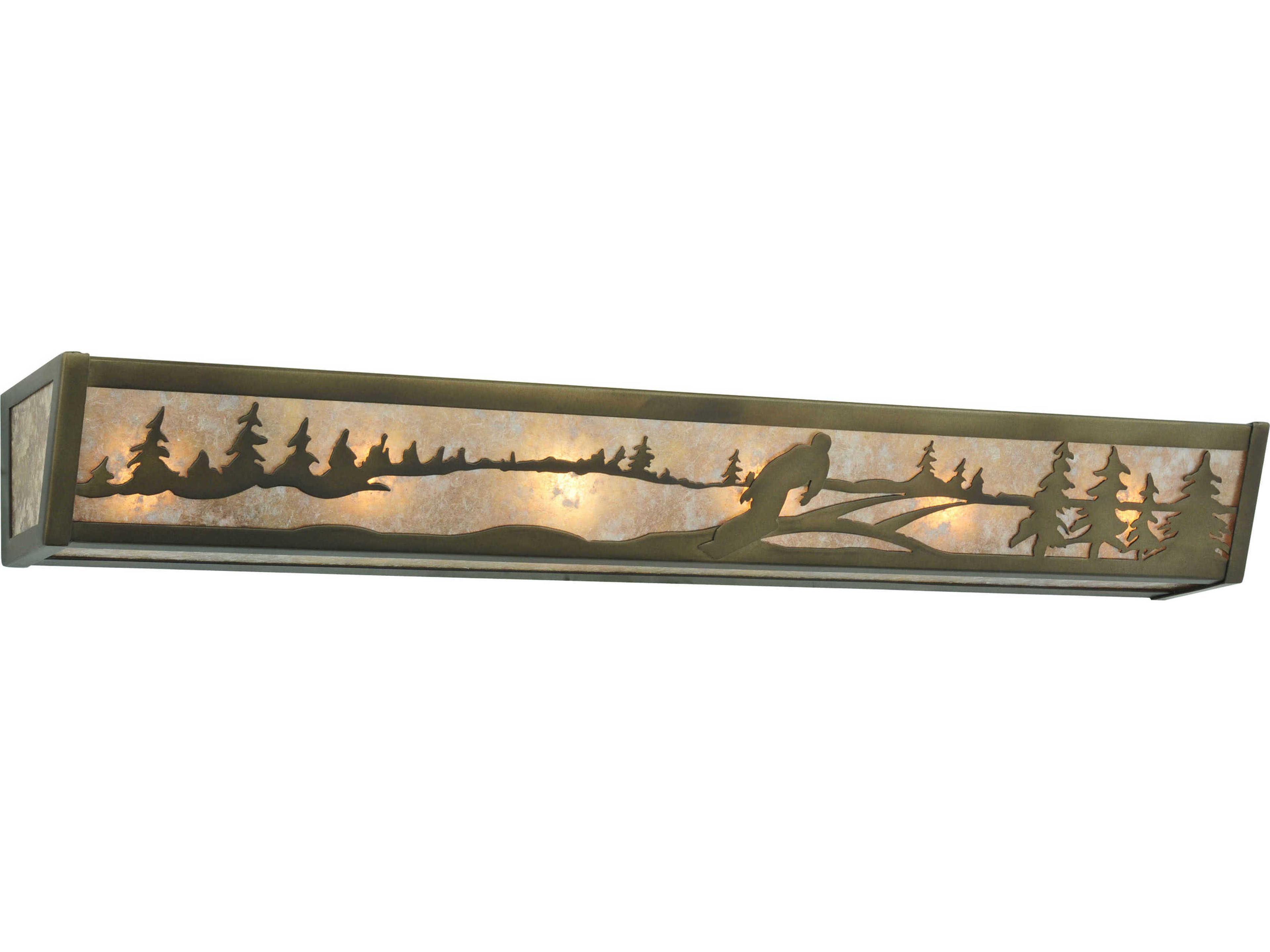 Meyda Rustic 6-Light Brass Vanity Light