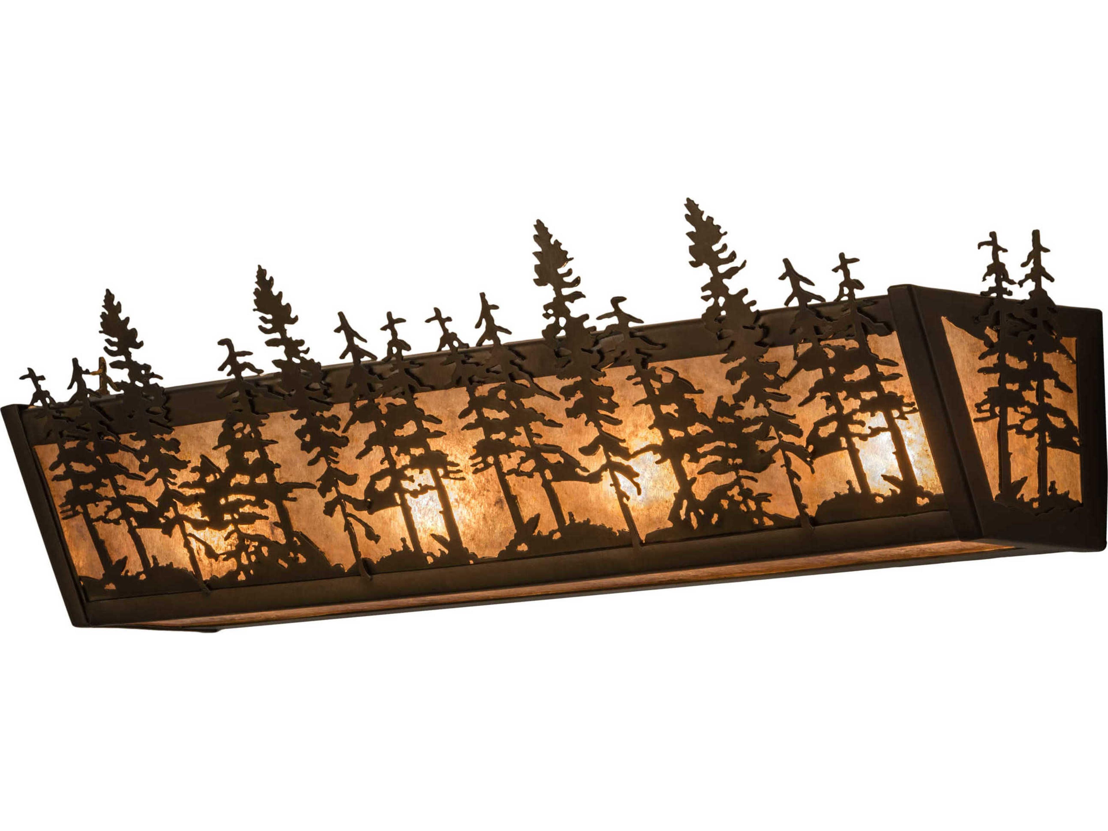 Meyda Rustic 4-Light Brown Vanity Light