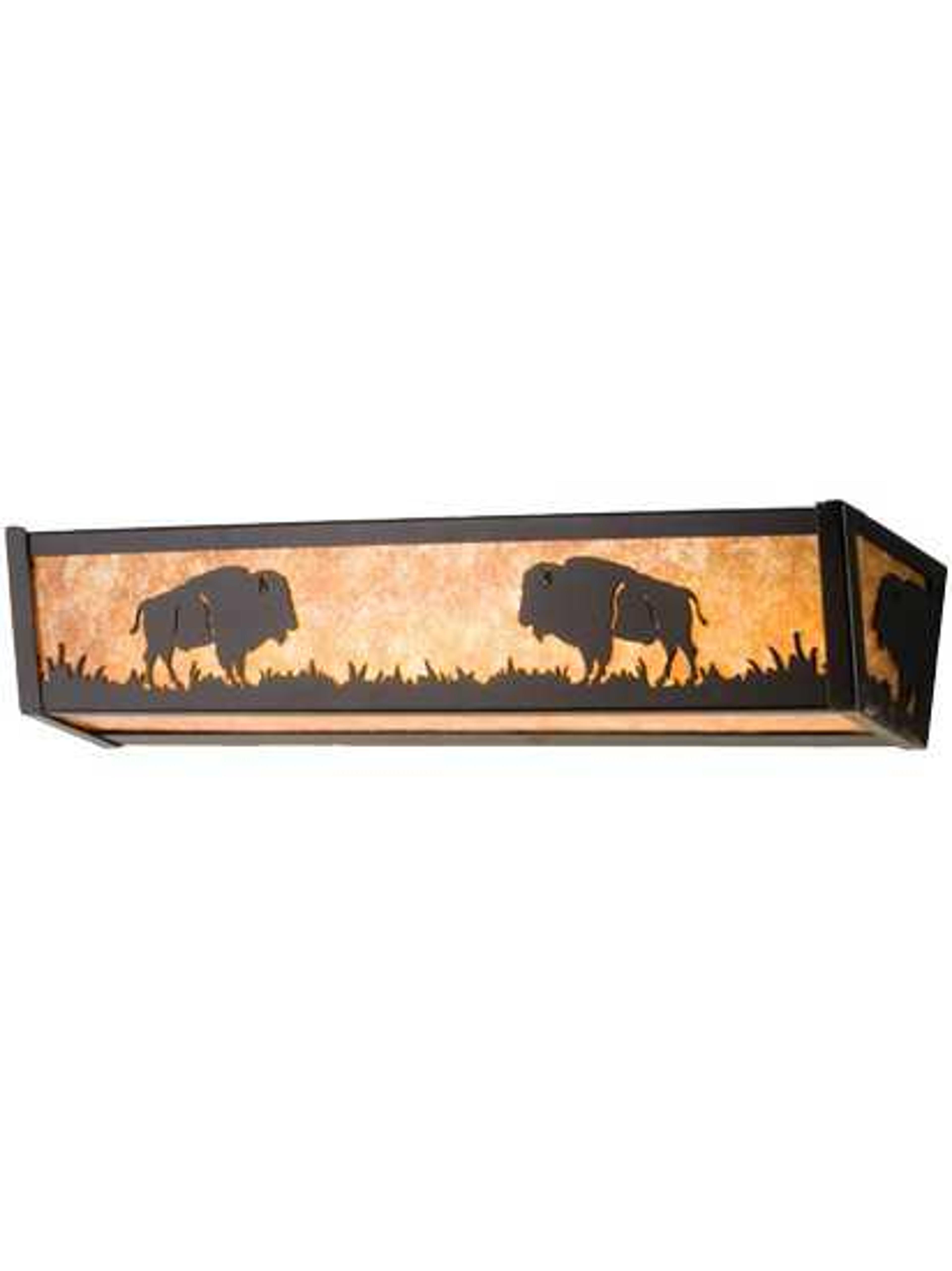 Meyda Rustic 4-Light Brown Vanity Light