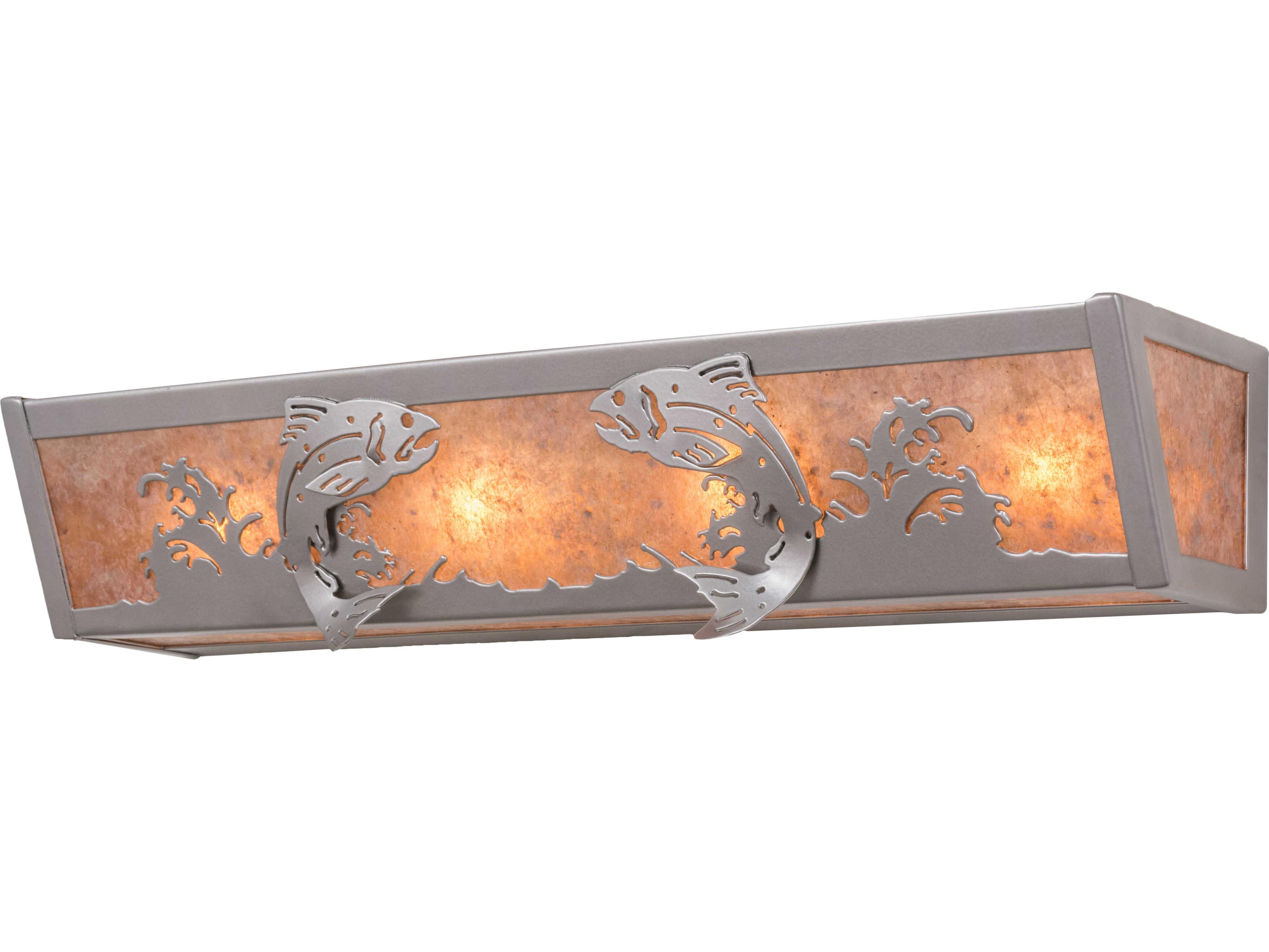 Meyda Catch Of The Day 4-Light Nickel Vanity Light