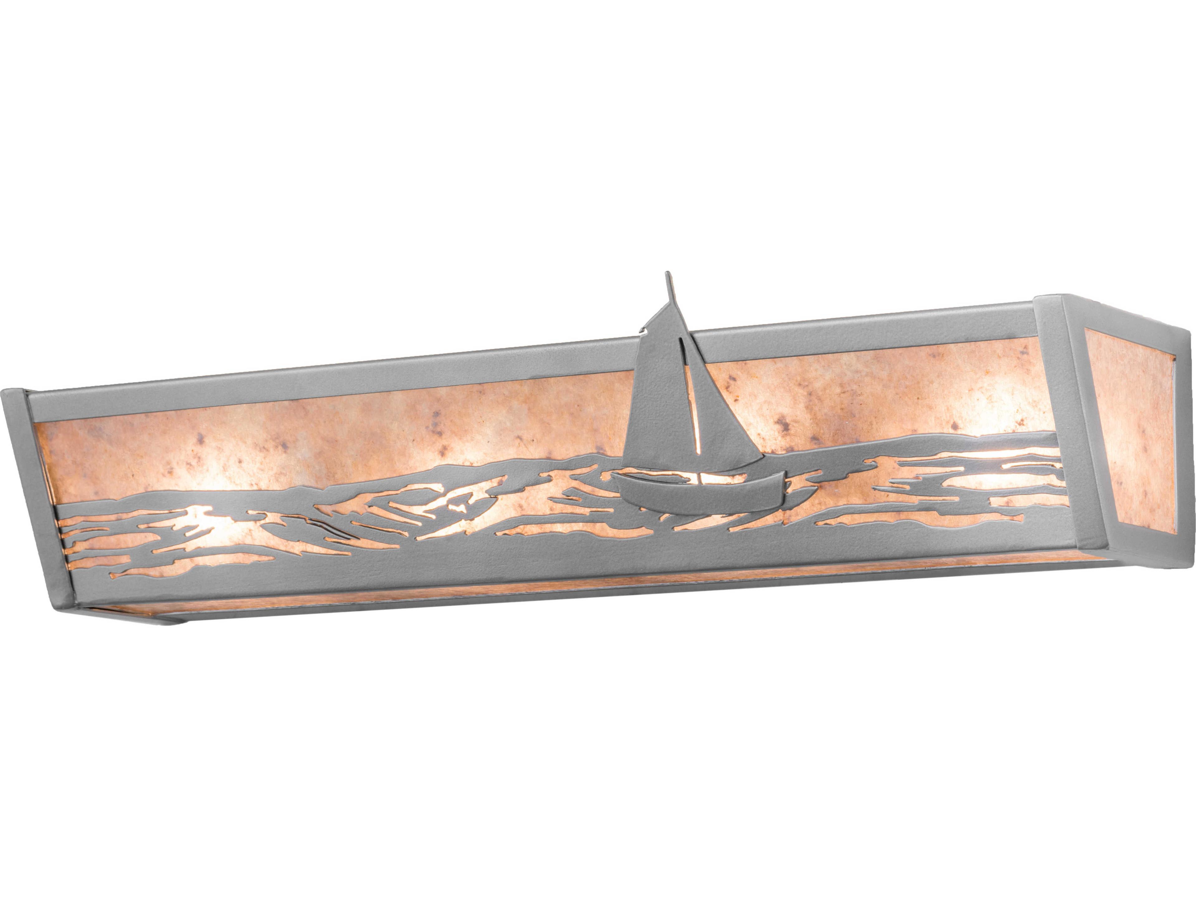 Meyda Rustic 4-Light Nickel Vanity Light