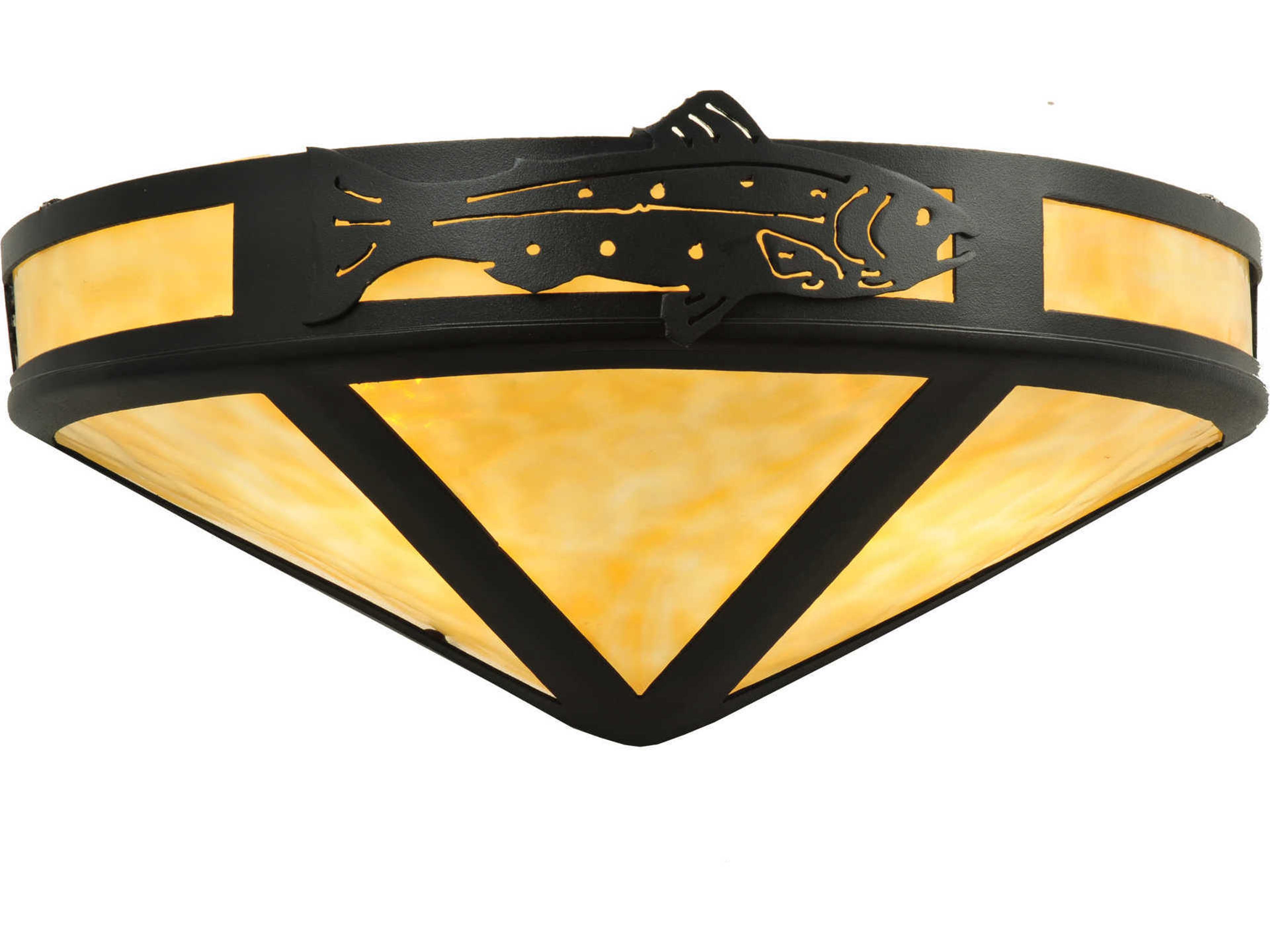 Meyda Rustic 2-Light Black Wall Sconce