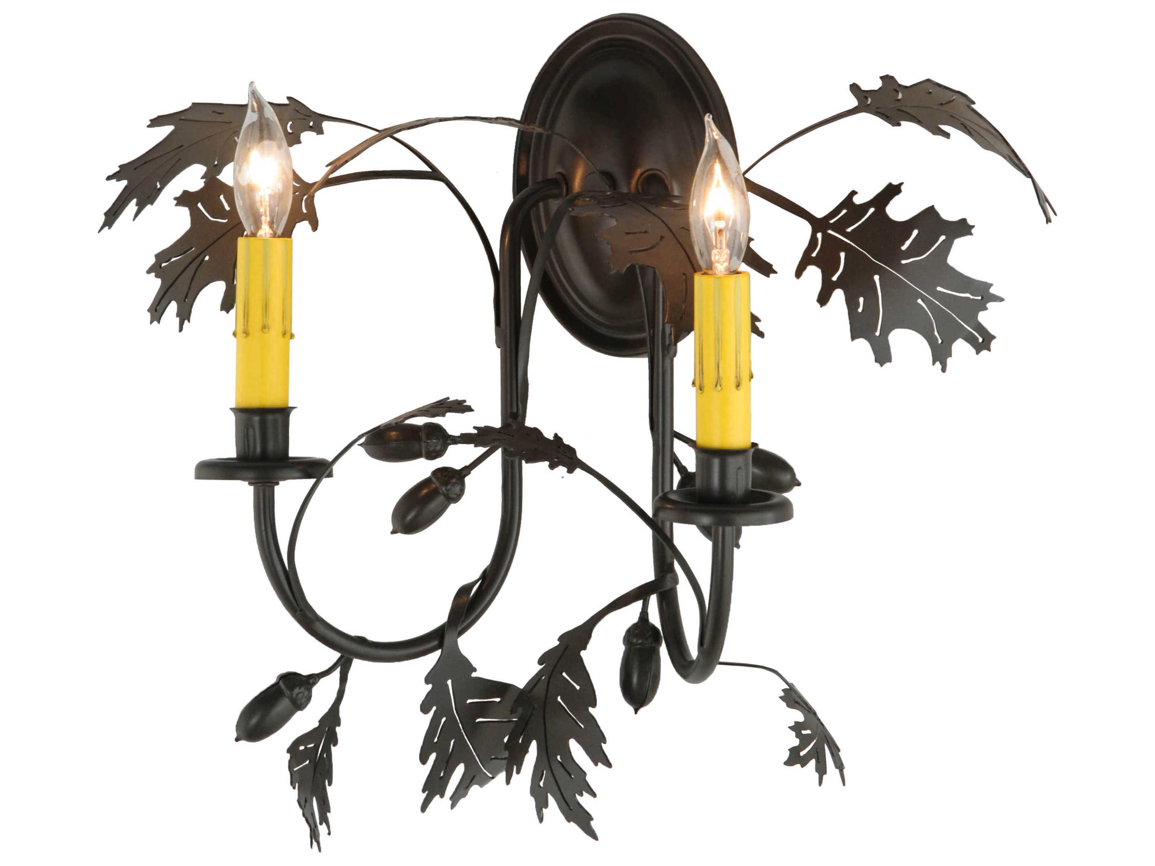 Meyda Rustic 2-Light Bronze Wall Sconce