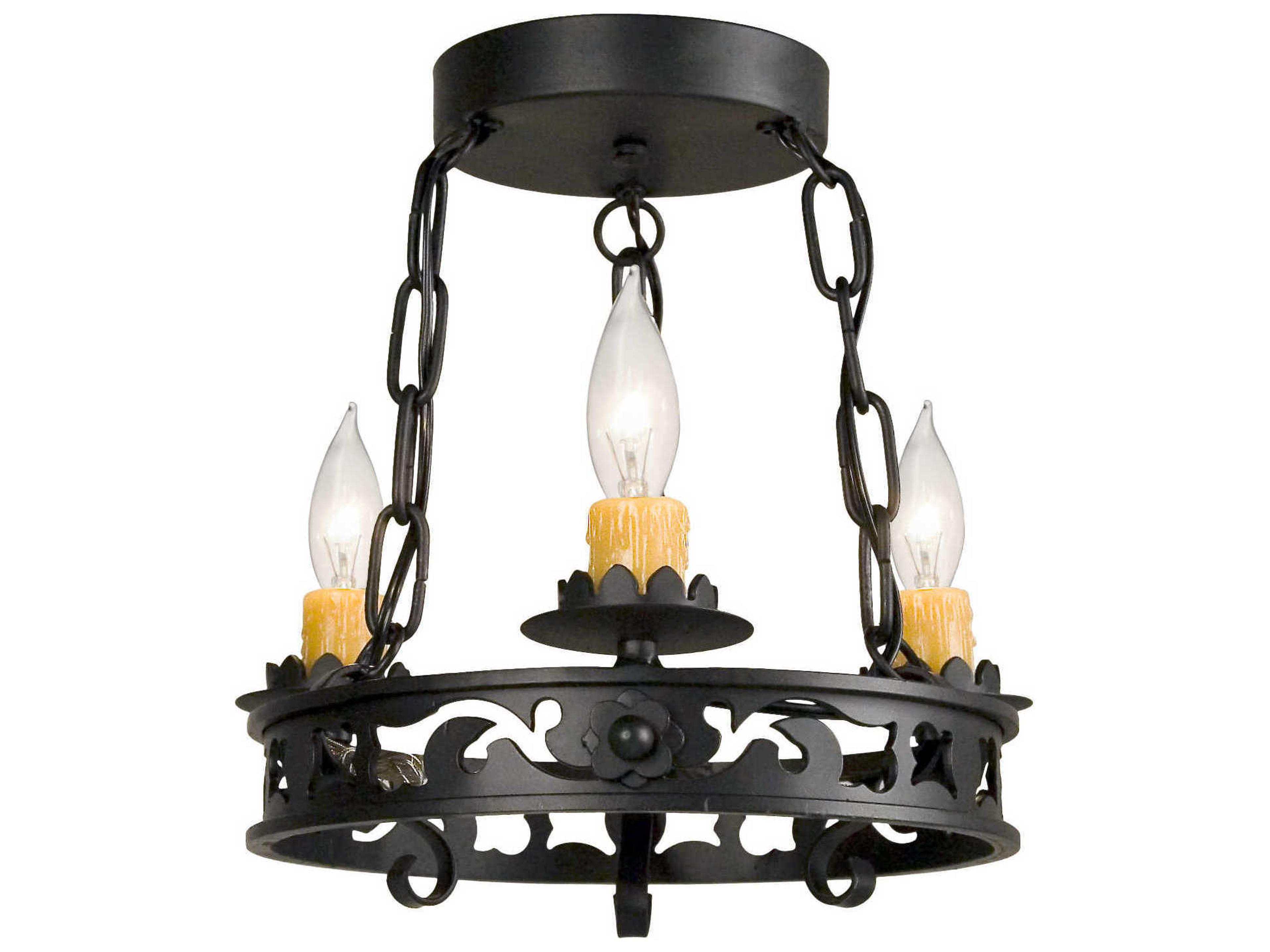 Meyda Sagebrush 3-Light Black Mini Pendant