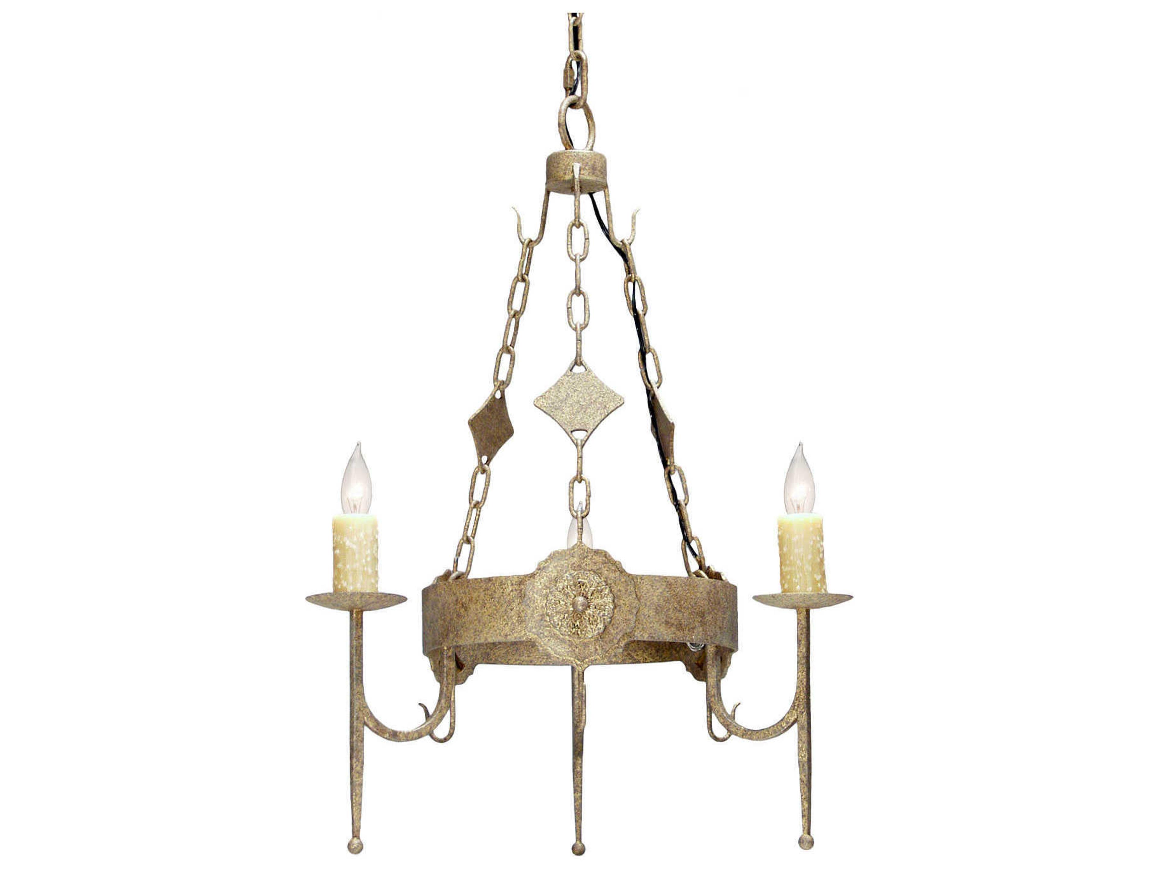 Meyda San Marino 3-Light Corinth Gold Candelabra Chandelier