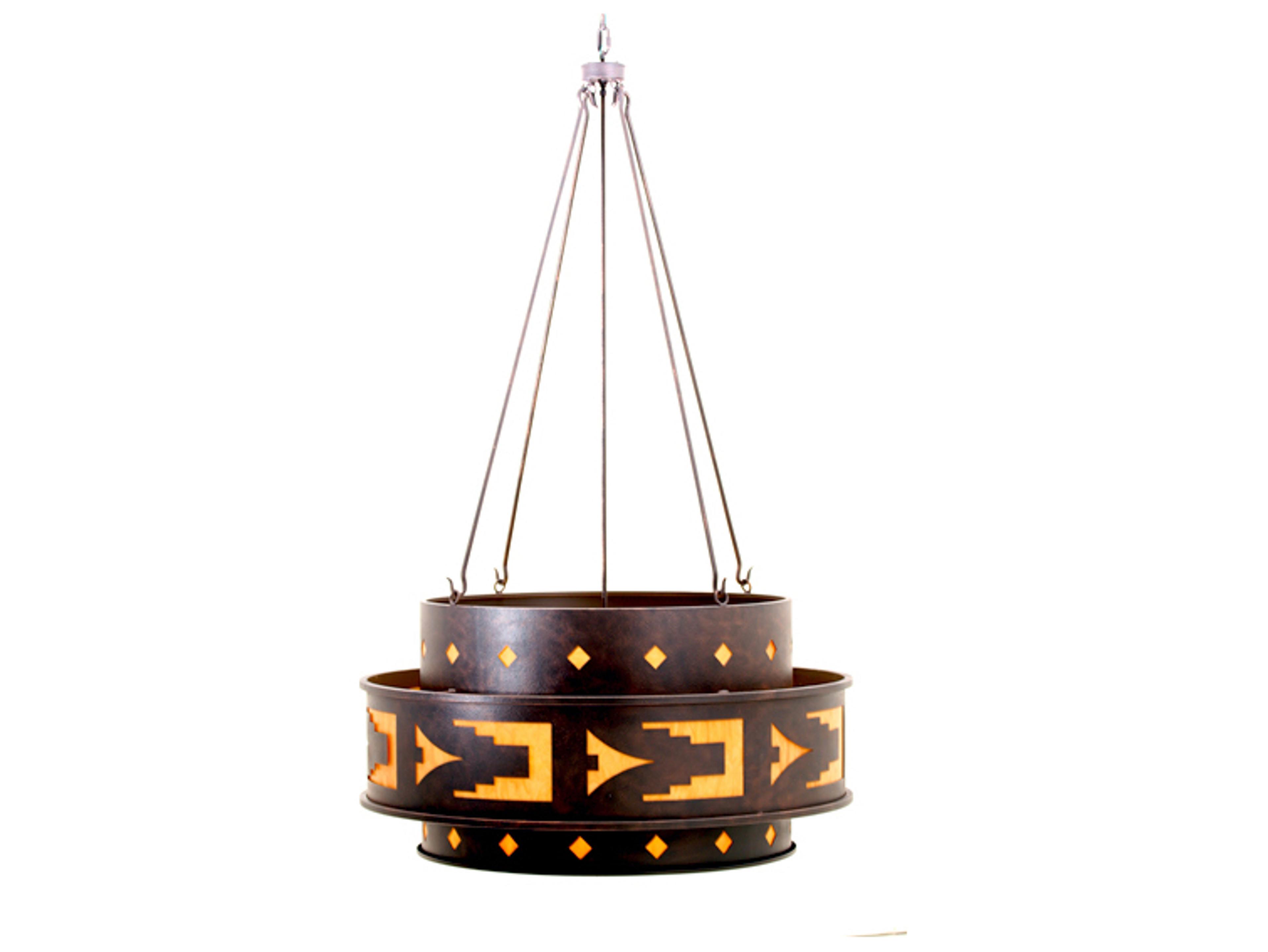Meyda Sandia 8-Light Brown Drum Pendant