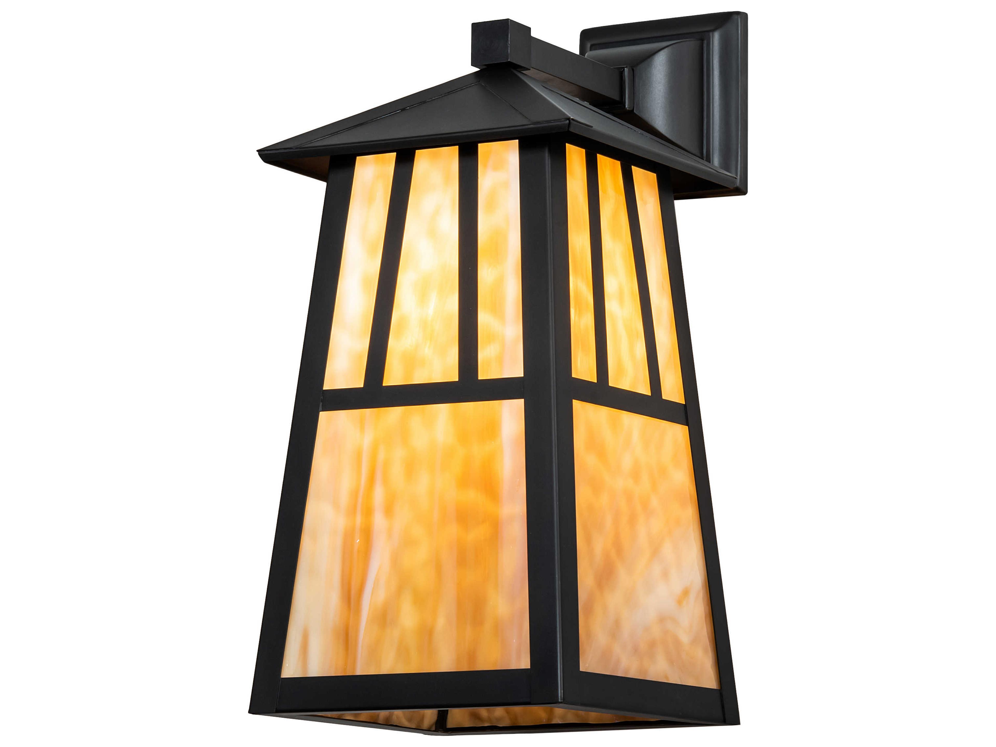 Meyda Seneca Double Bar Mission 1 - Light Glass Outdoor Wall Light