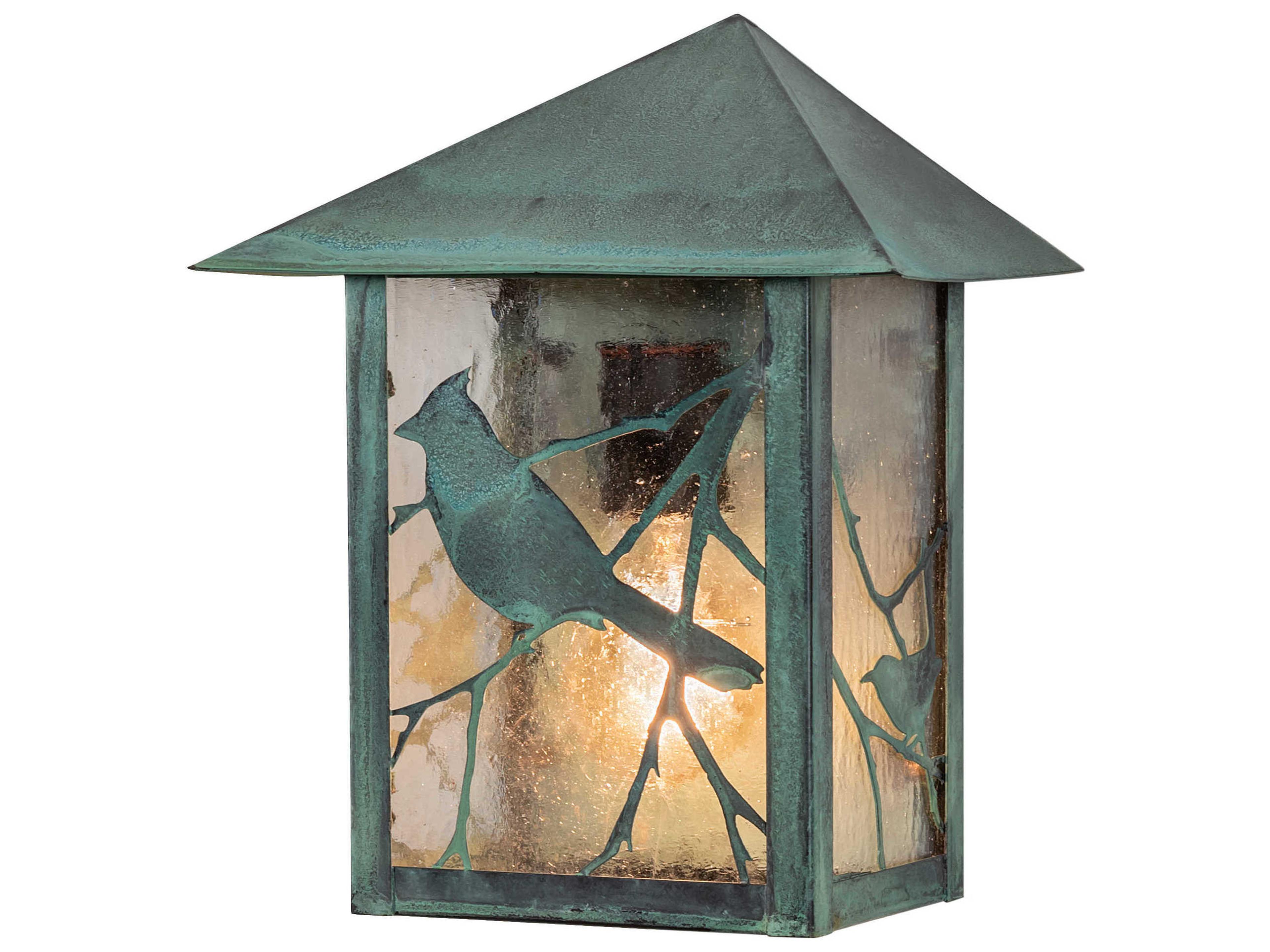 Meyda Seneca Song Bird 1 - Light Glass Outdoor Wall Light