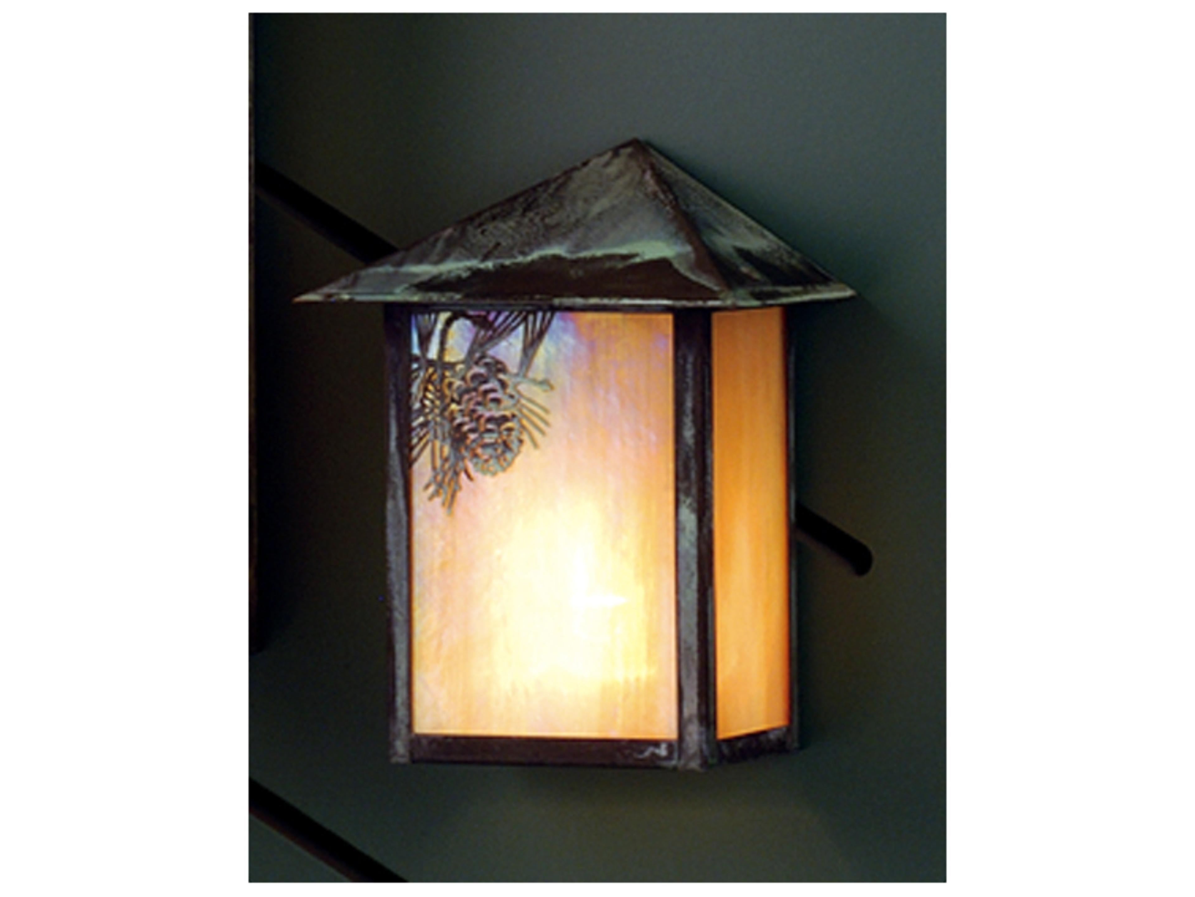 Meyda Seneca Winter Pine 1 - Light Glass Outdoor Wall Light