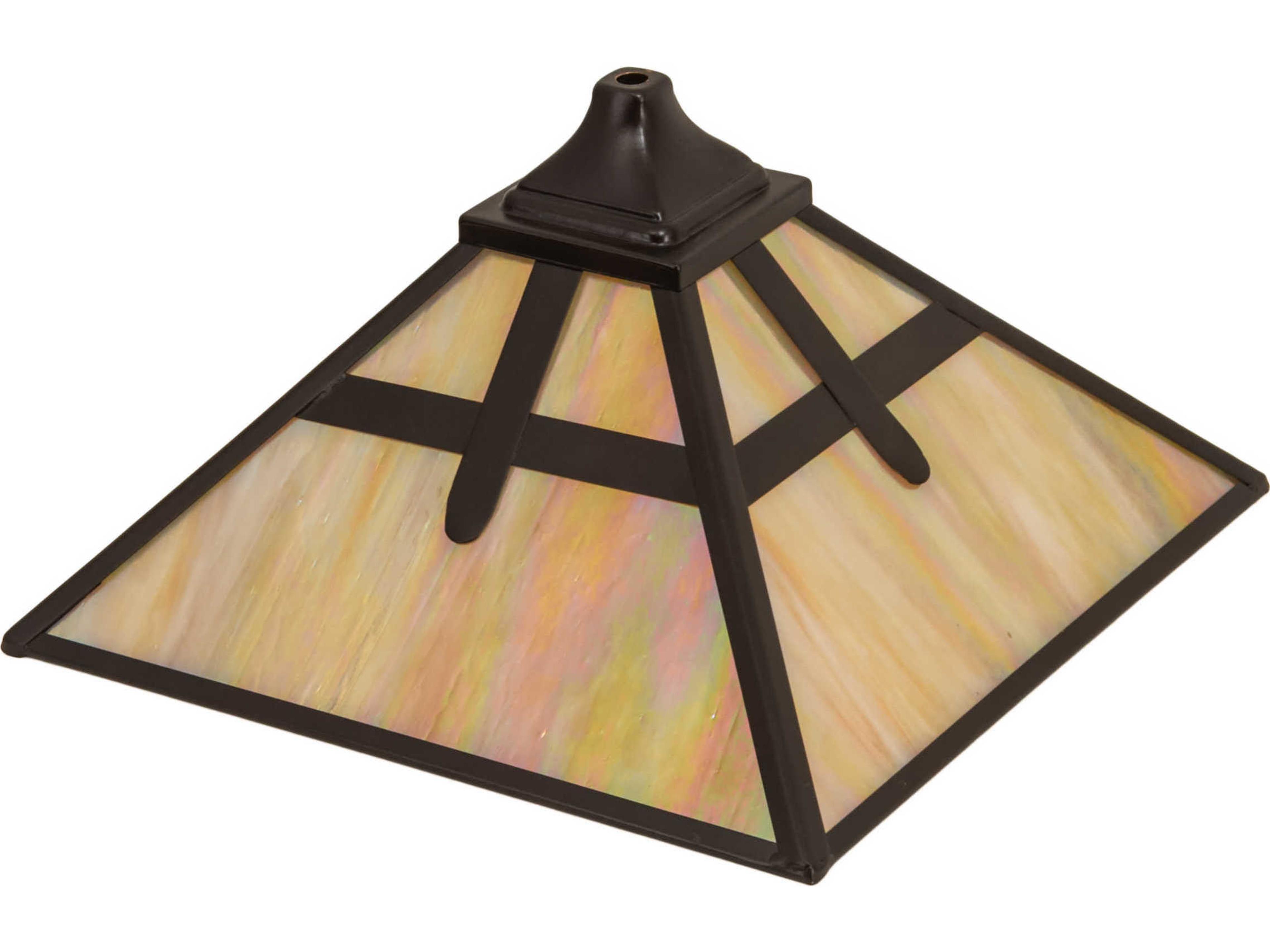Meyda Cross Mission Beige / Iridescent 18" Shade
