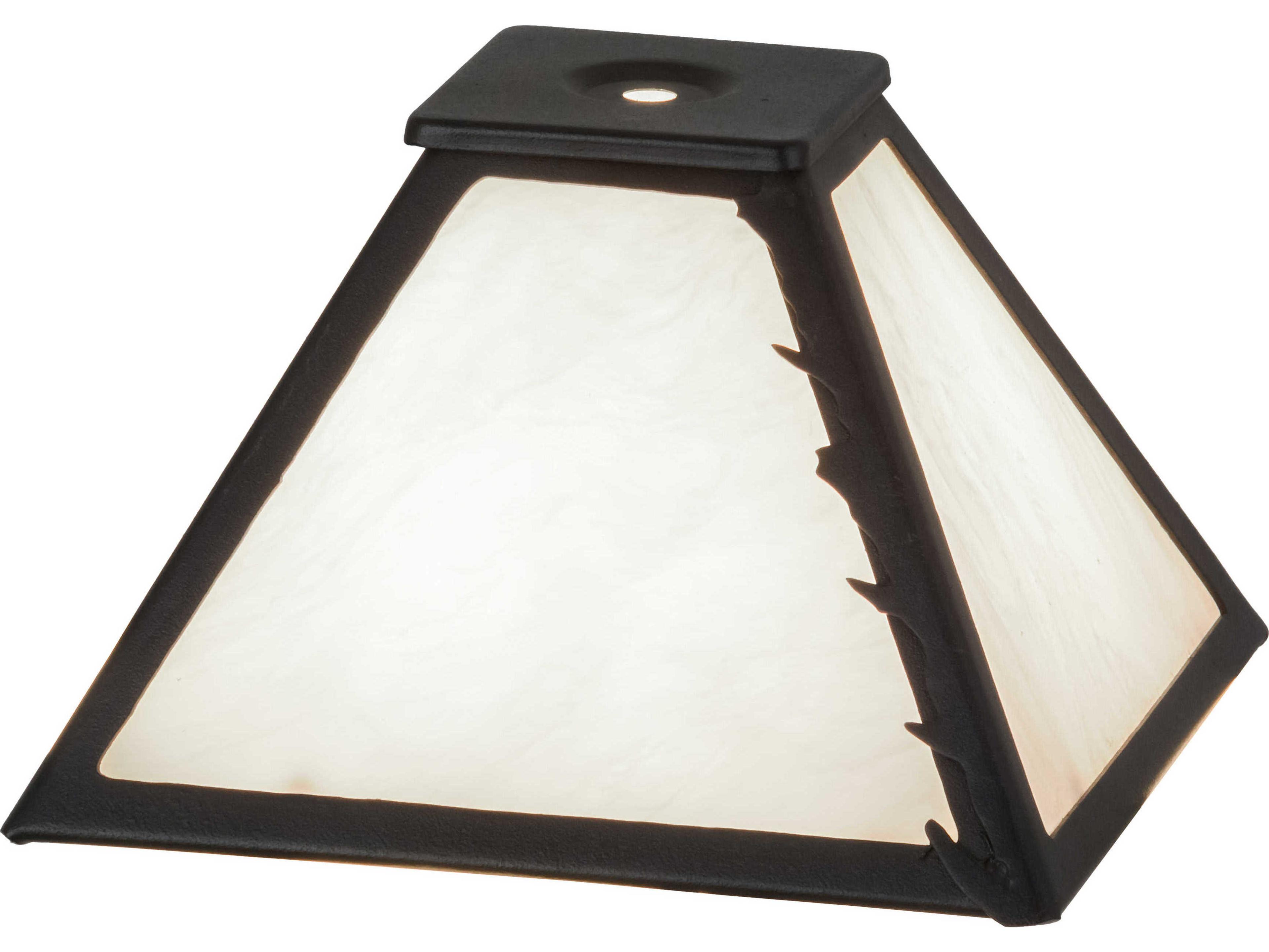 Meyda Leaf's Edge White / Black 11" Shade