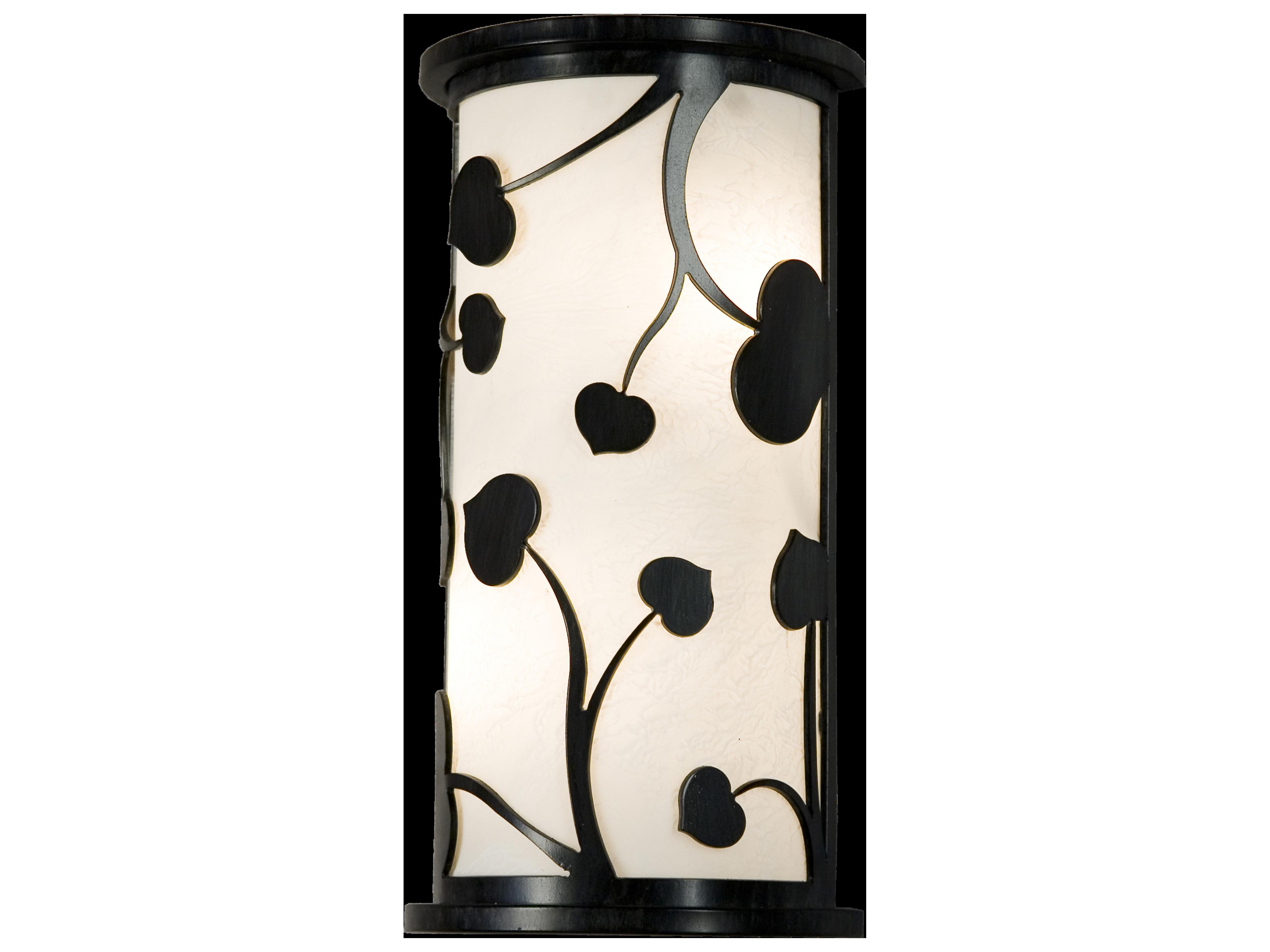 Meyda Spades 2-Light Black Wall Sconce