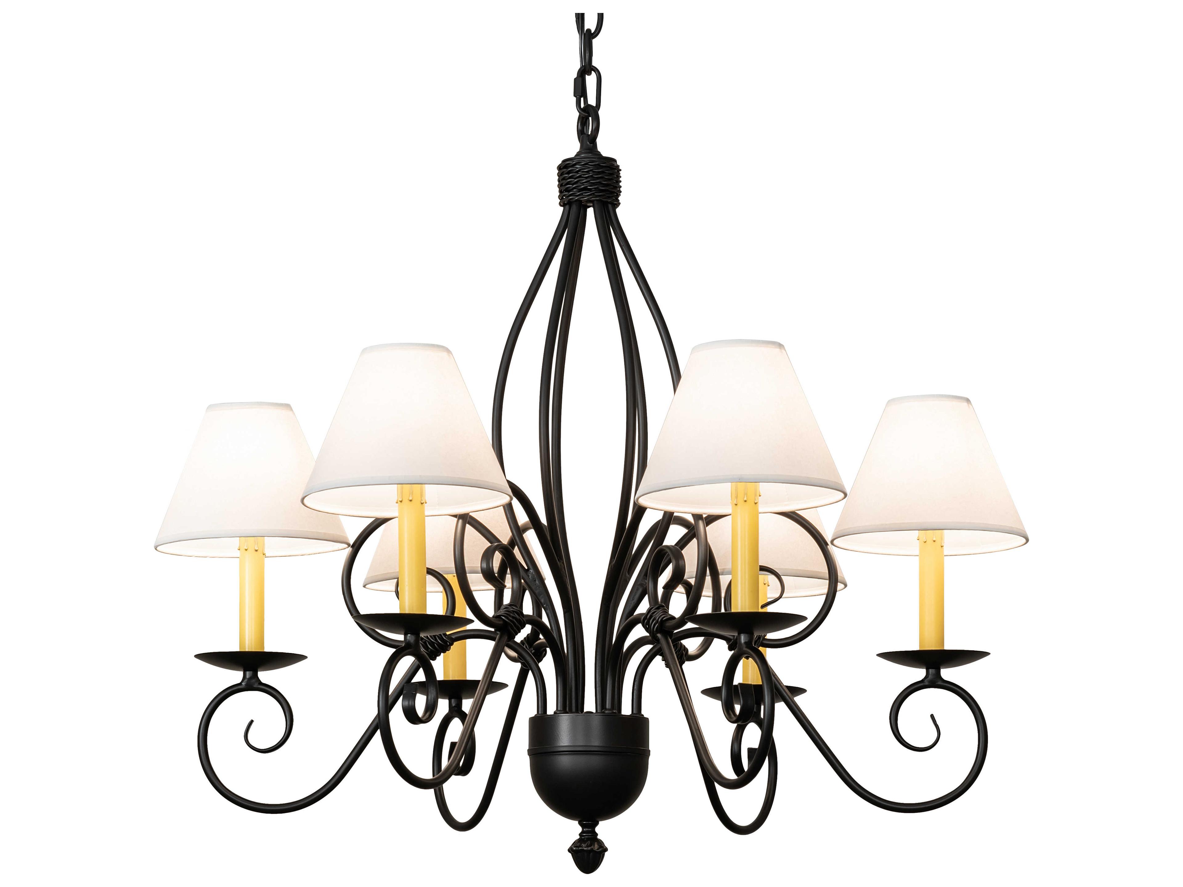 Meyda Squire 6-Light Blackwash Empire Chandelier