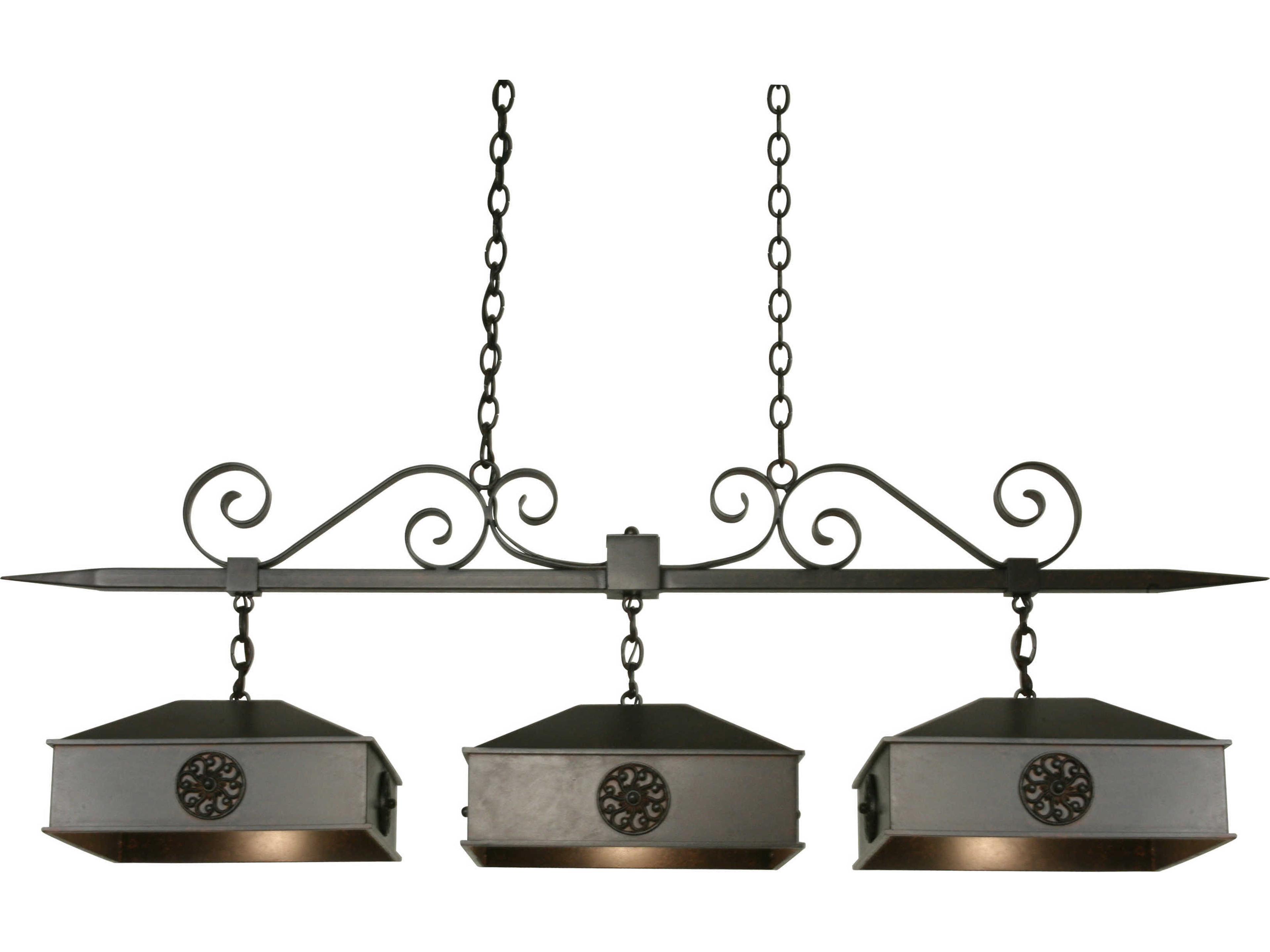 Meyda Stefano 3-Light Cajun Spice Brown Island Pendant