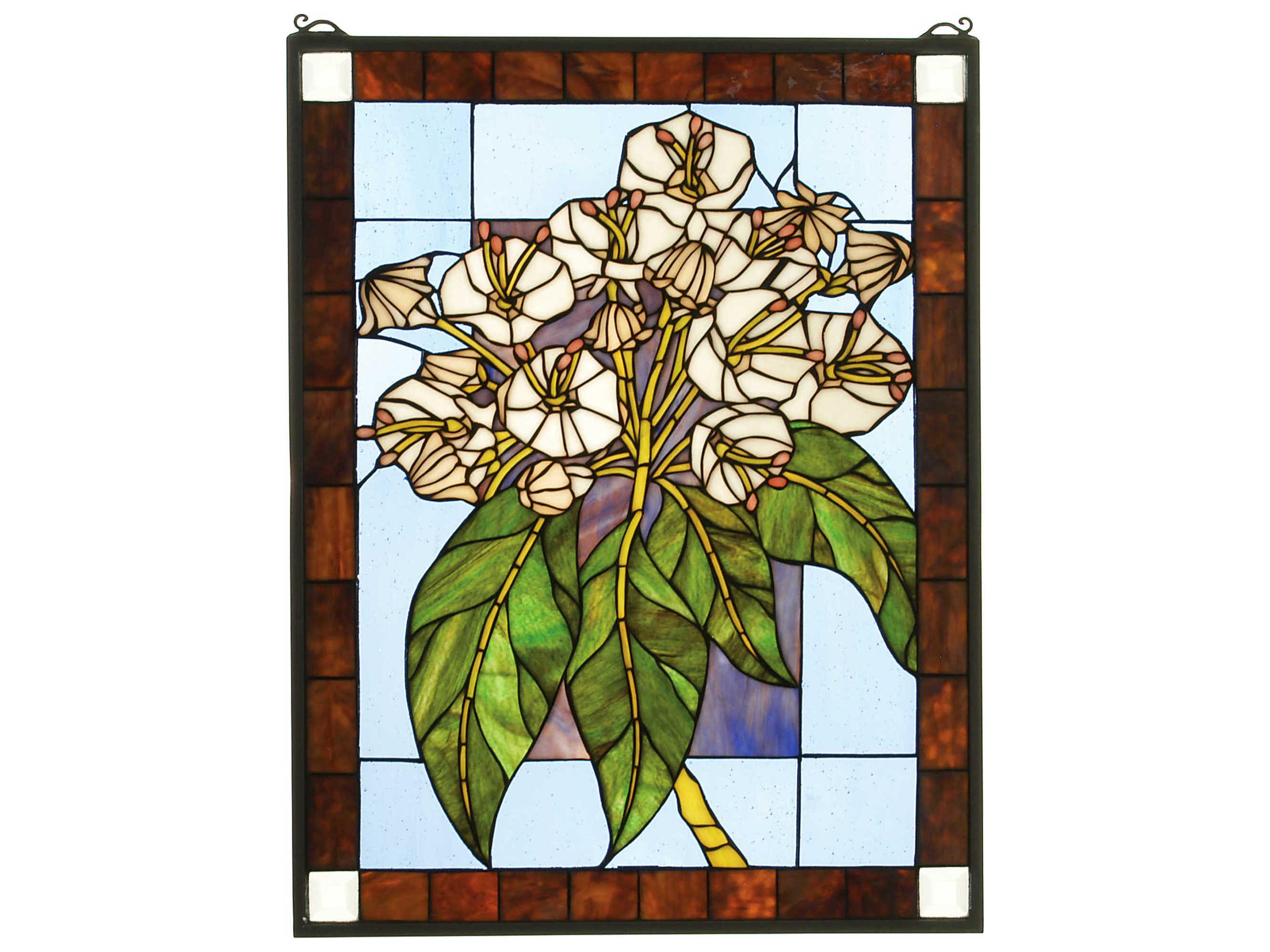 Meyda Tiffany Mountain Laurel Stained Glass Window