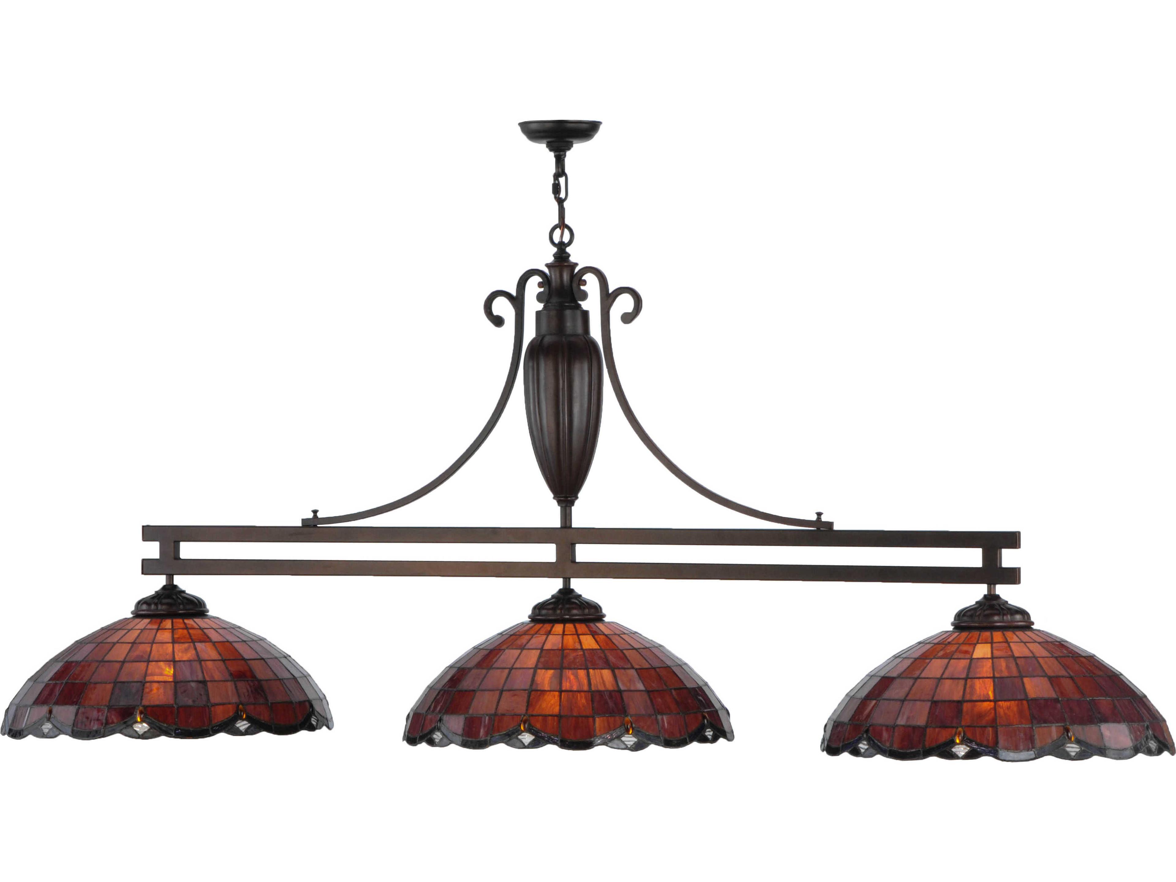 Meyda Tiffany 3-Light Bronze Bowl Island Pendant